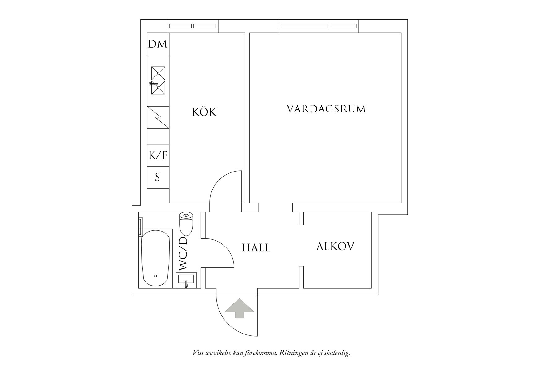 Planritning 1 Krokegatan 9