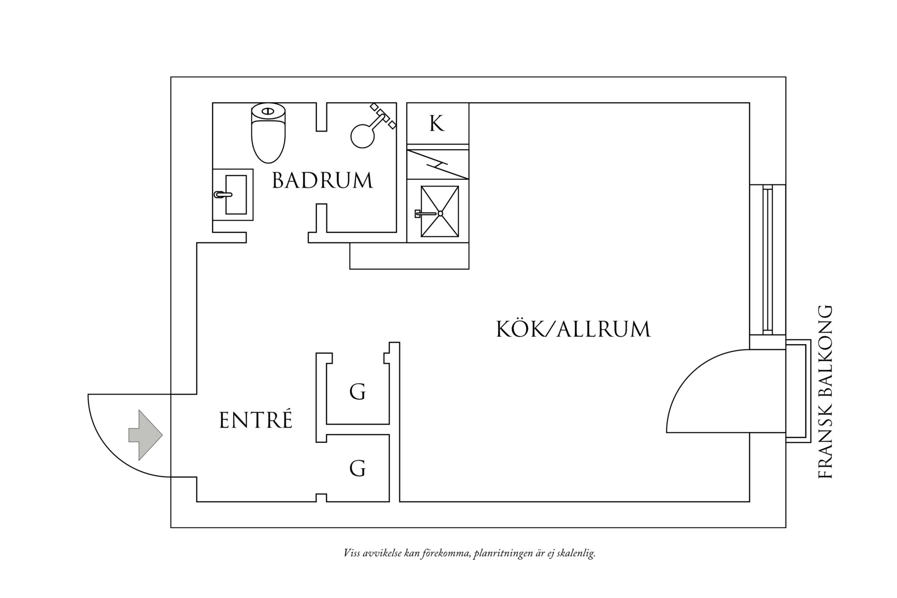 Planritning 1 Vänortsgatan 7A