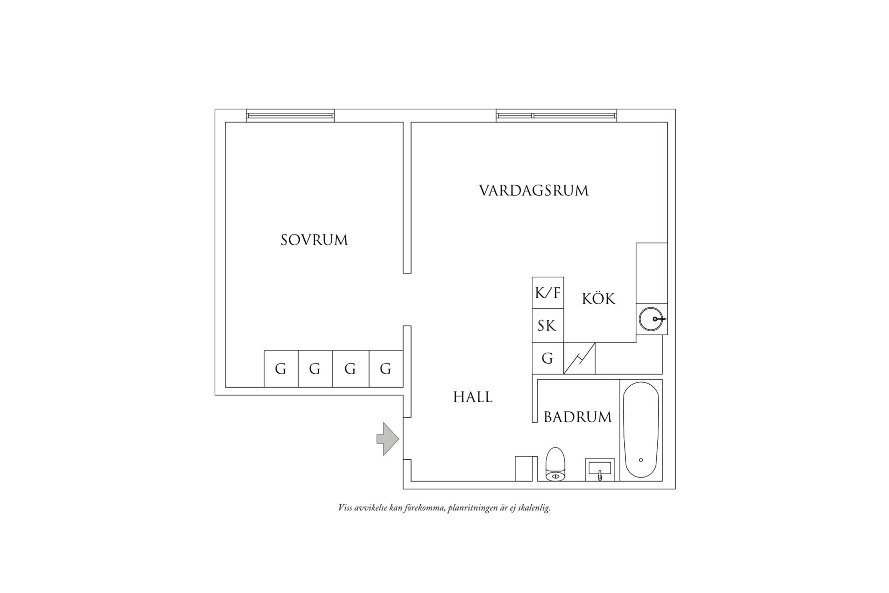 Planritning 1 Skepparegången 20
