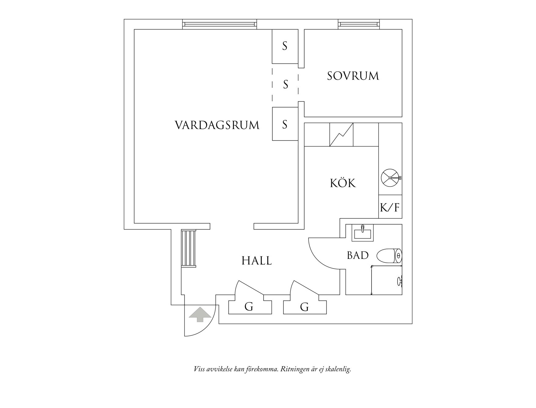 Planritning 1 Walleriusgatan 4