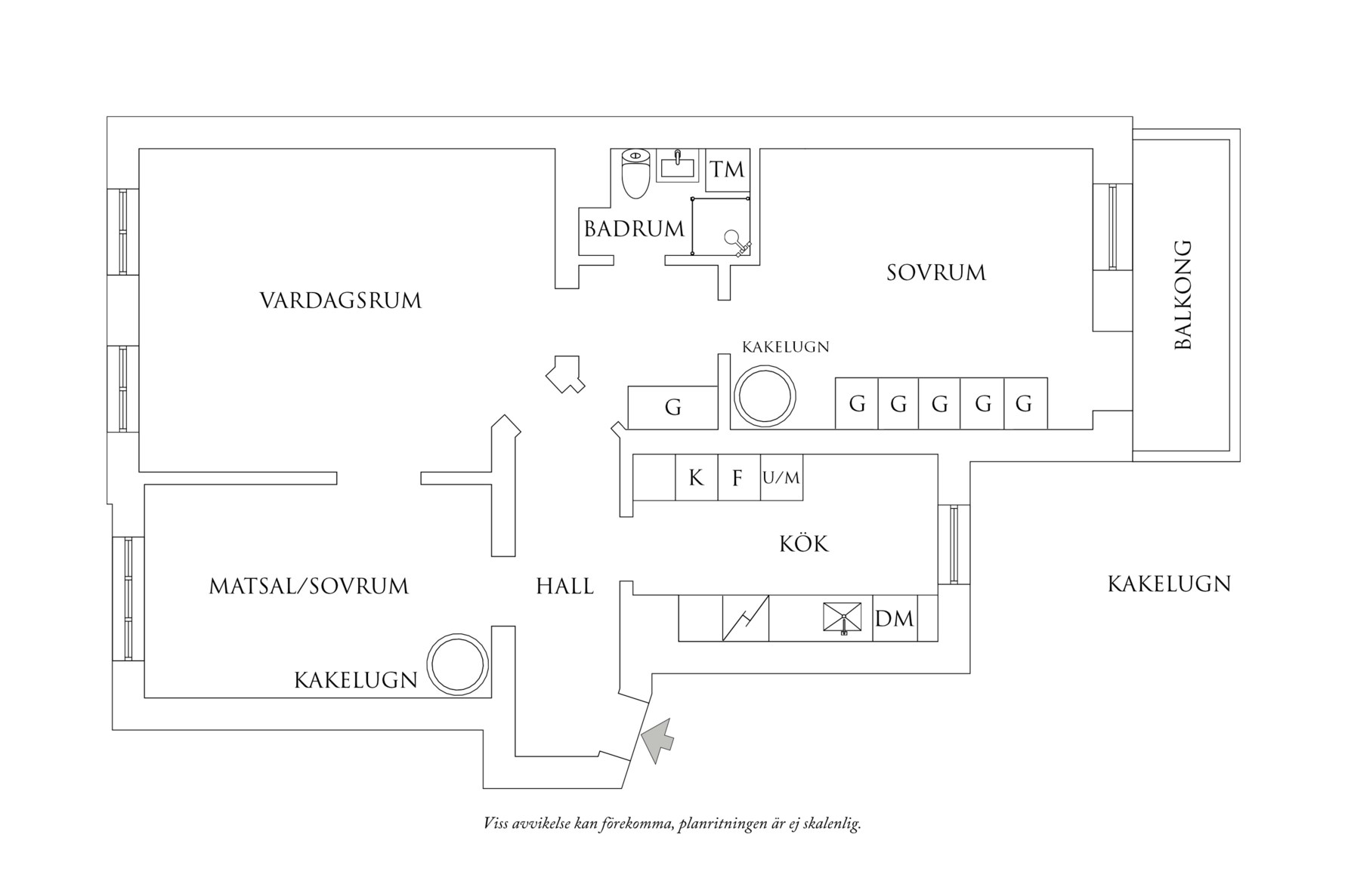 Planritning 1 Chalmersgatan 29A