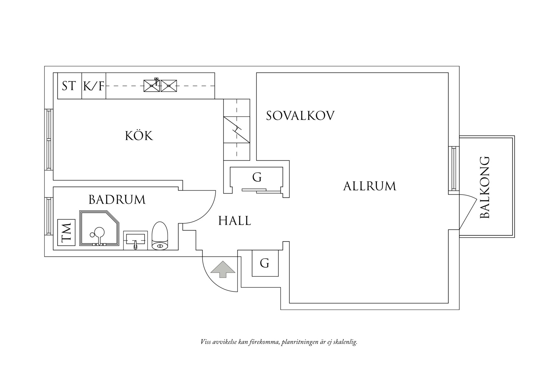Planritning 1 Antenngatan 35A