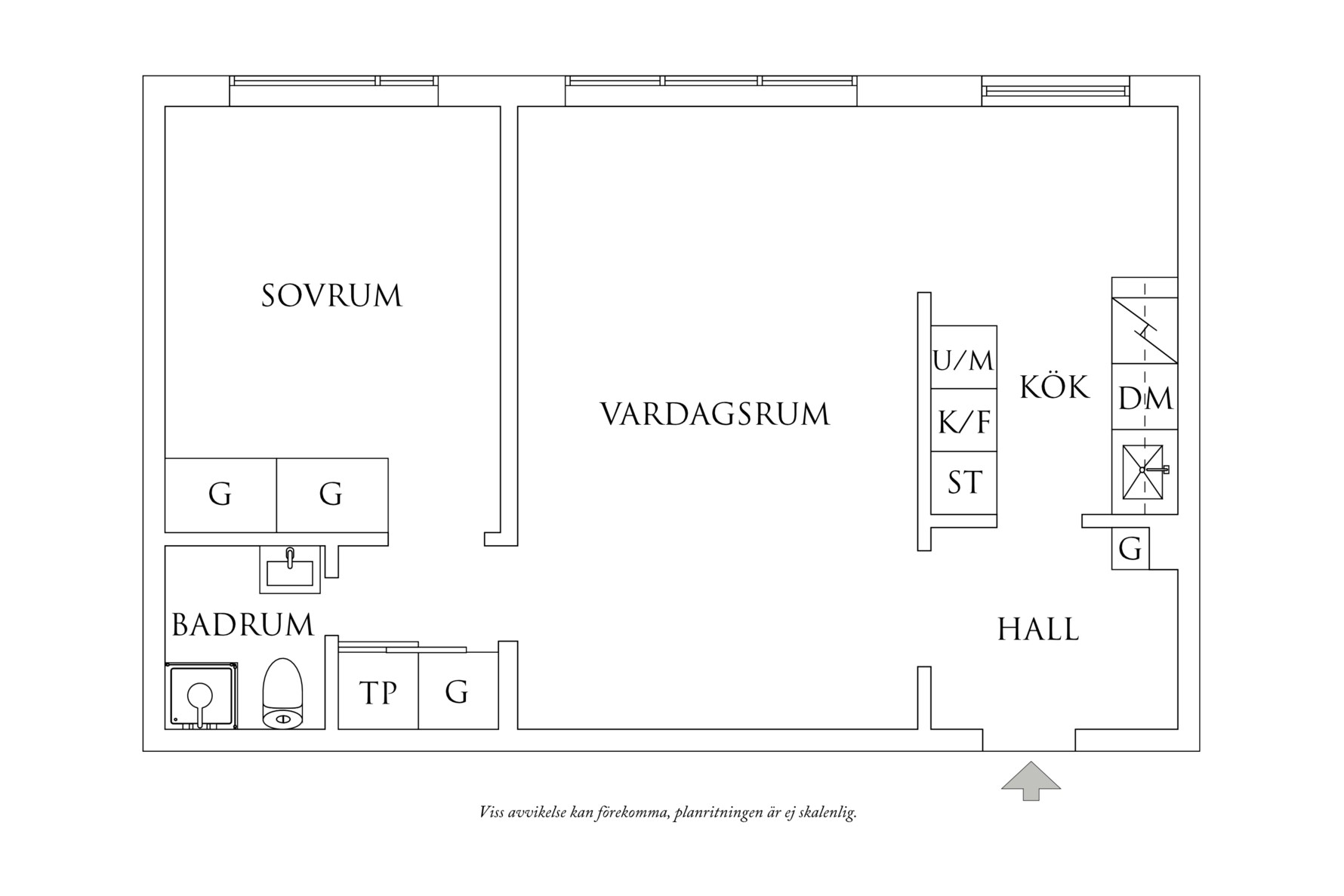 Planritning 1 Von Gerdesgatan 3