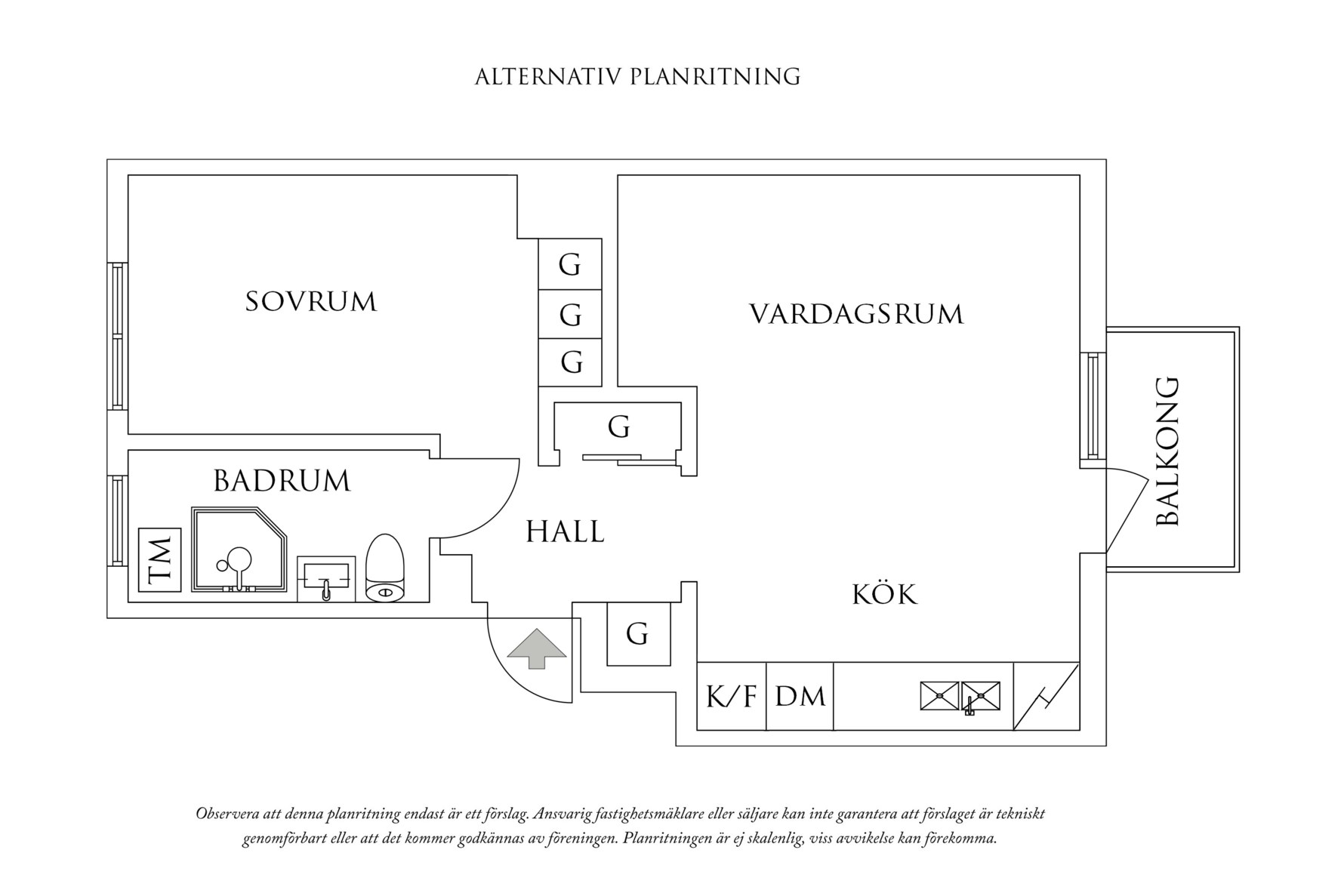 Planritning 2 Antenngatan 35A