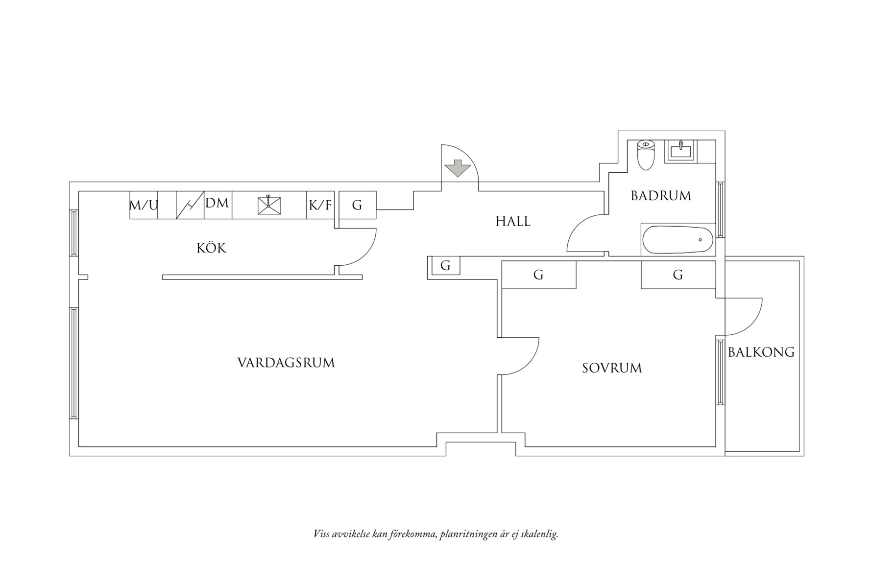 Planritning 1 Gibraltargatan 18