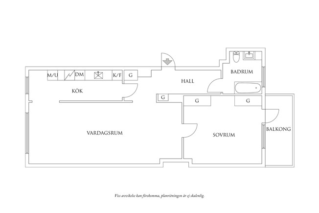 Planritning 1 Gibraltargatan 18