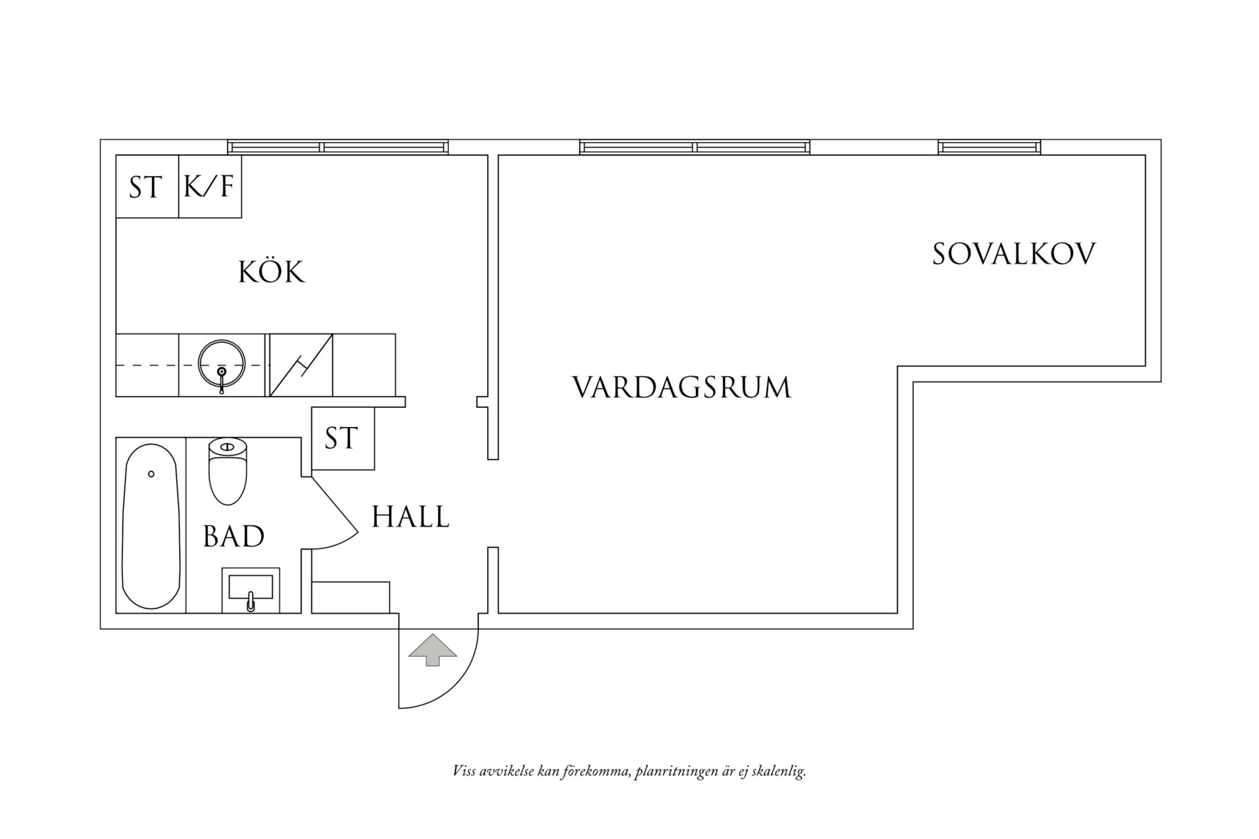 Planritning 1 Övralidsgatan 17