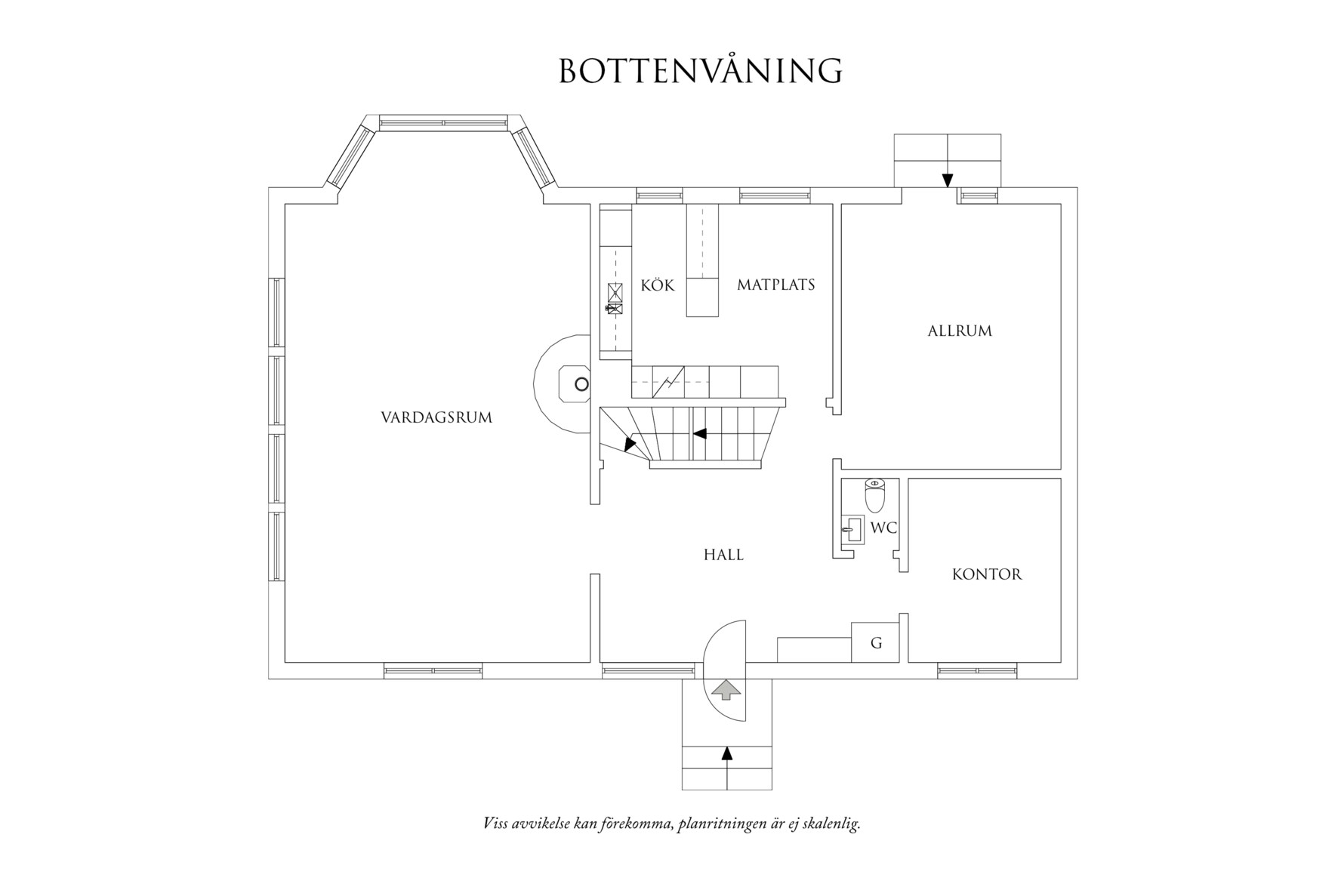 Planritning 1 Cedergatan 2B