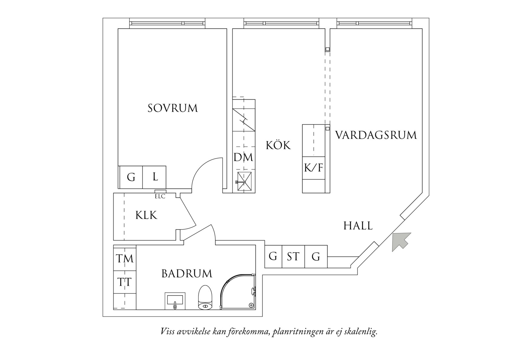 Planritning 1 Skepparegången 24