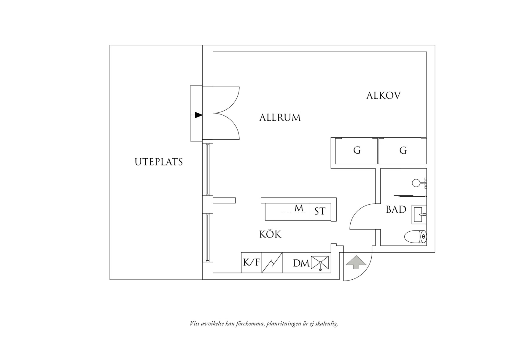 Planritning 1 Eklandagatan 45C