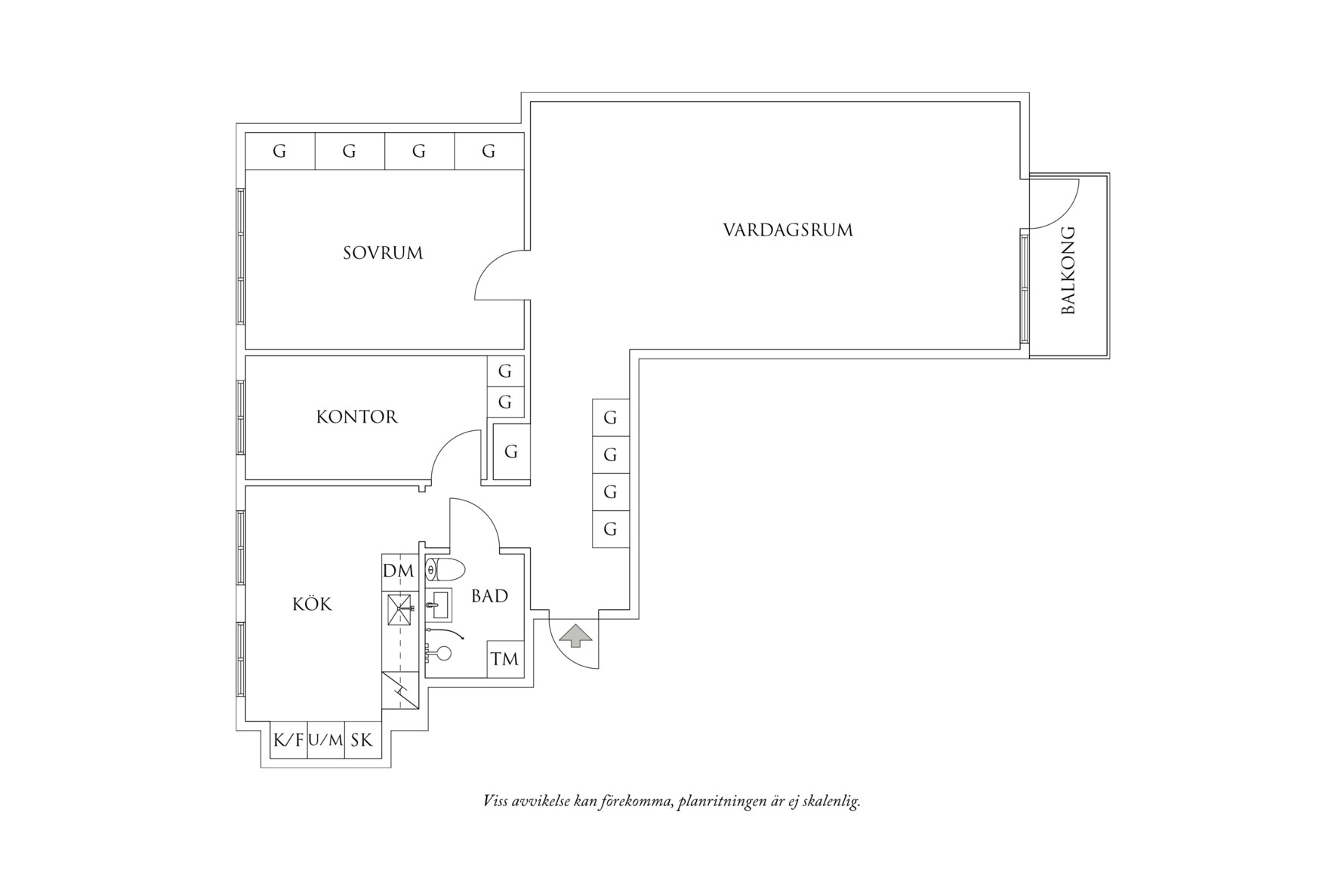 Planritning 1 Gibraltargatan 38