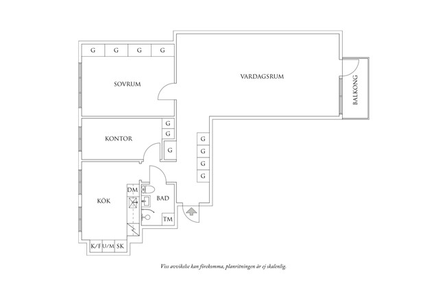 Planritning 1 Gibraltargatan 38