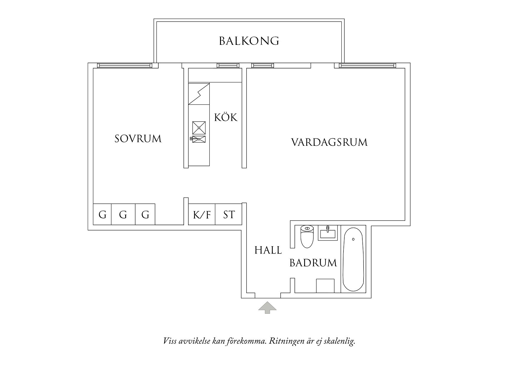 Planritning 1 Palmstedtsgatan 3C