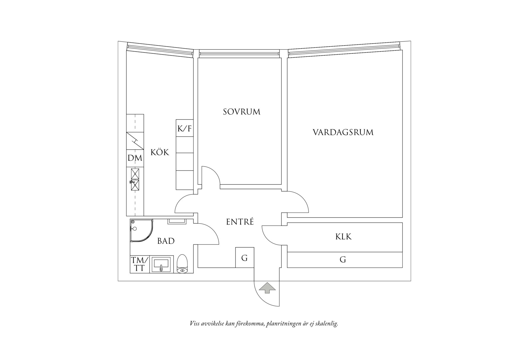 Planritning 1 Mandolingatan 7