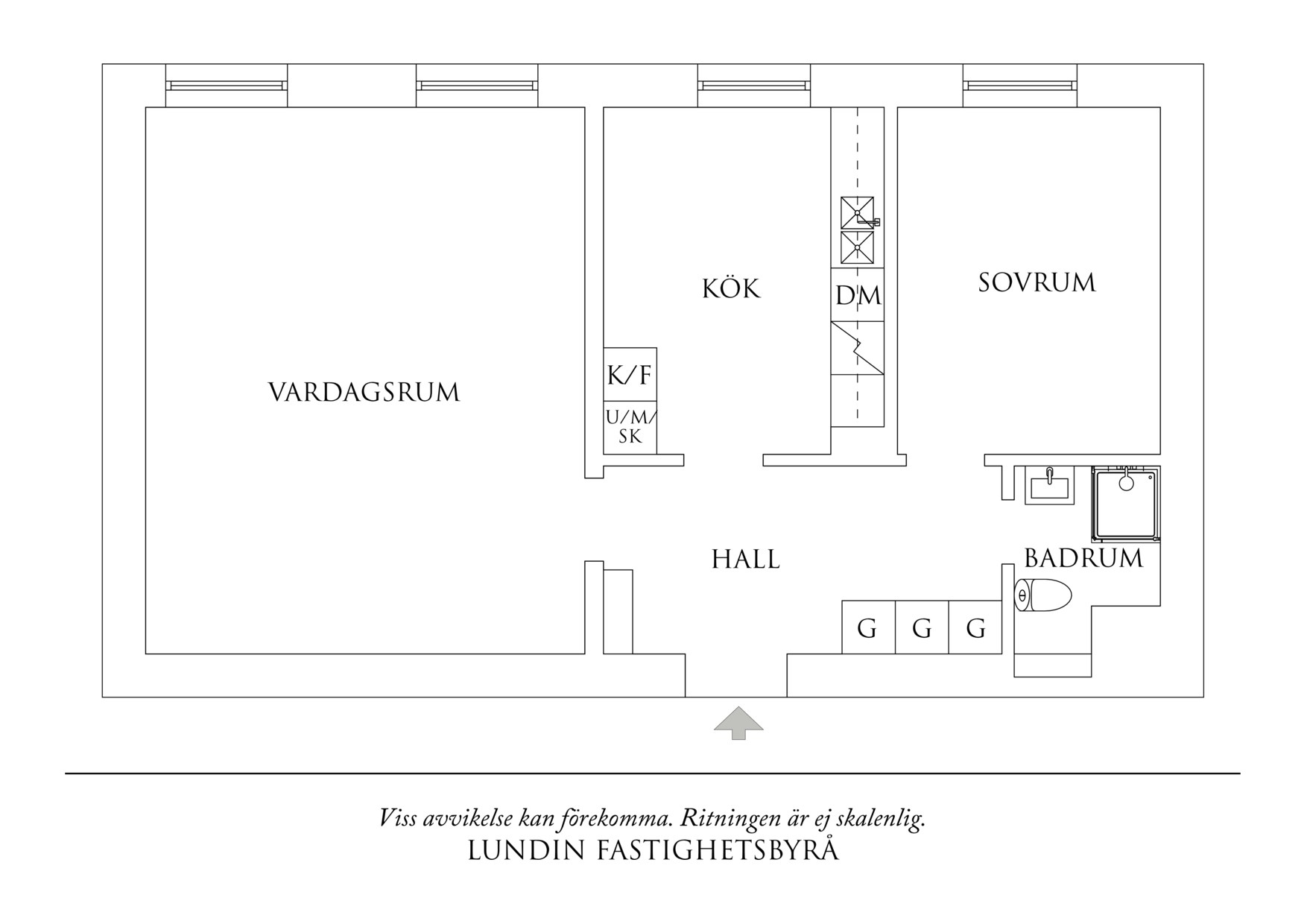 Planritning 1 Andra Långgatan 8A