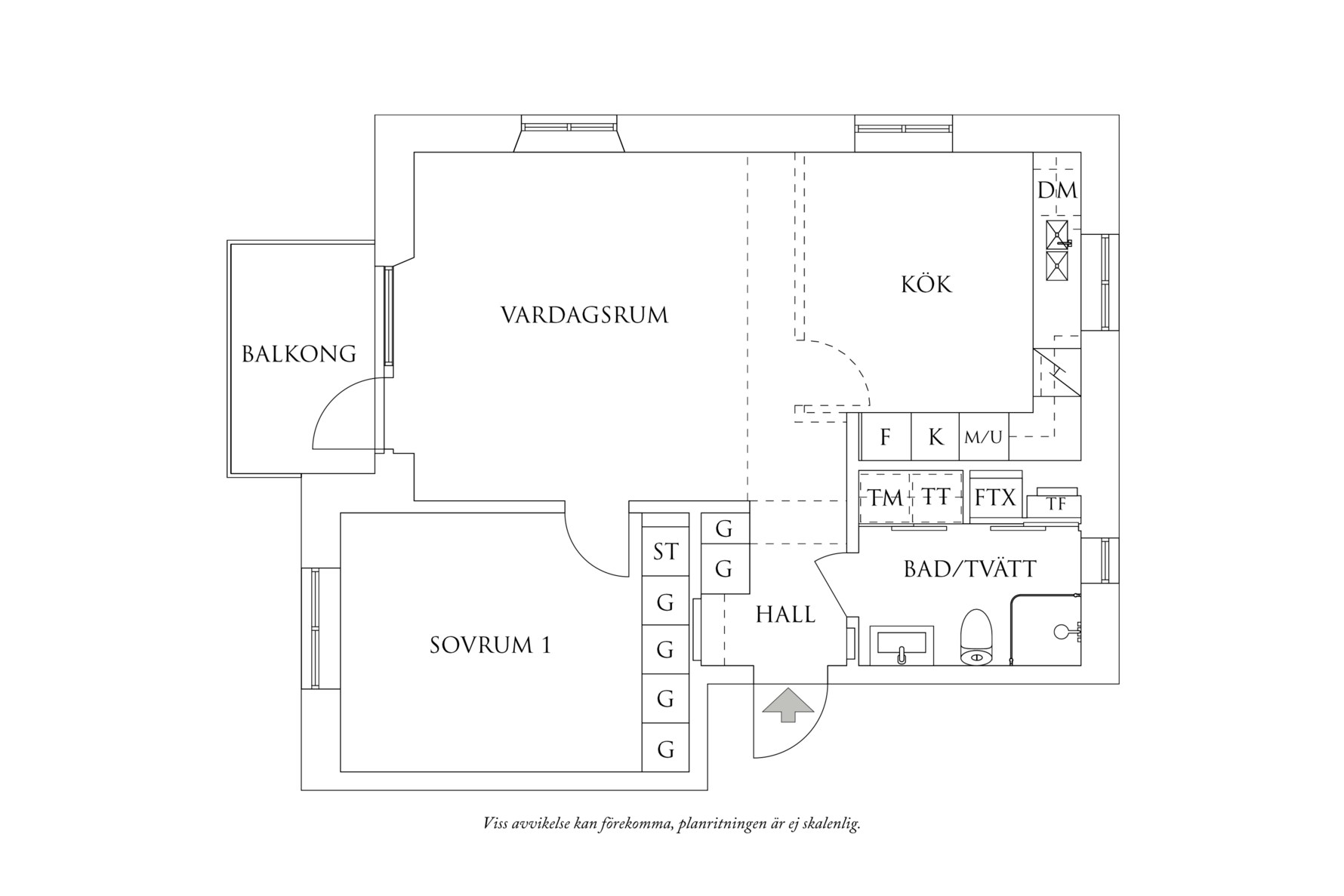 Planritning 1 Gamla Brottkärrsvägen 32