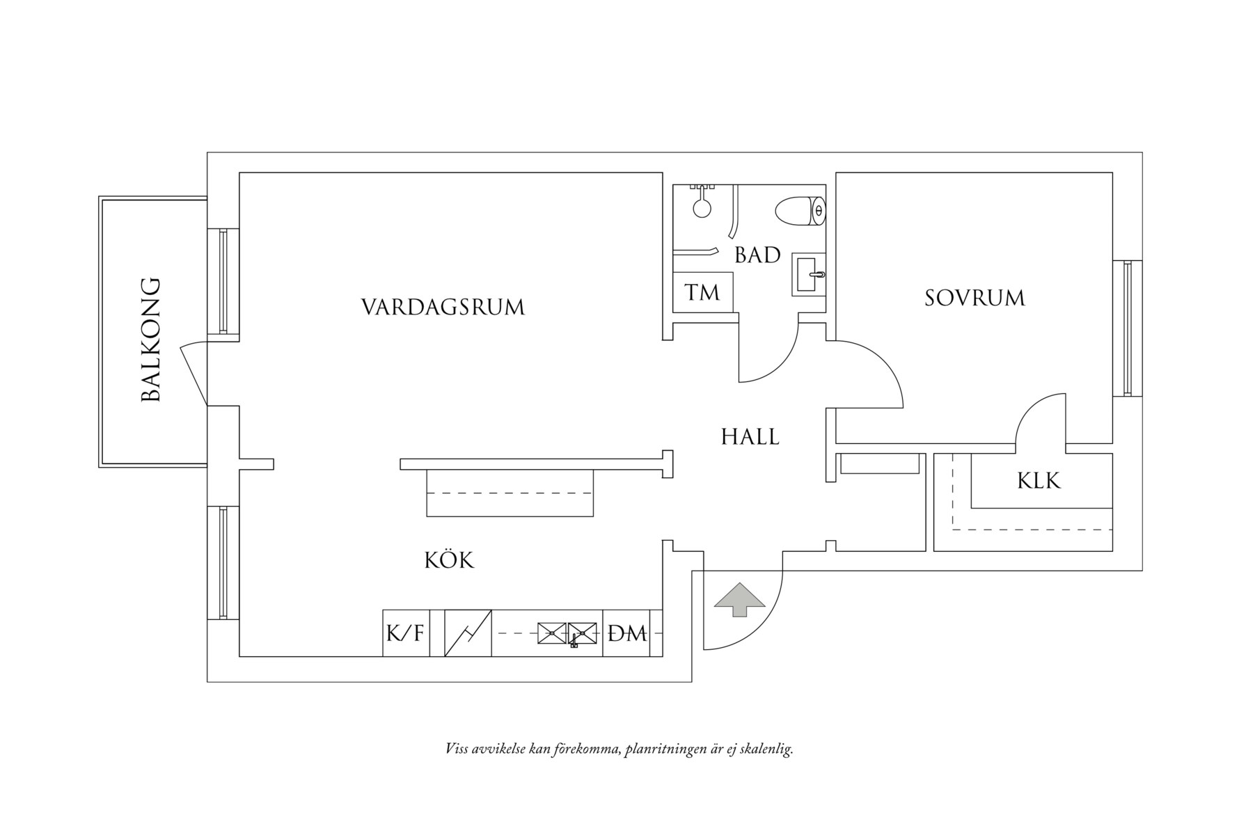 Planritning 1 Krokslätts Parkgata 51A