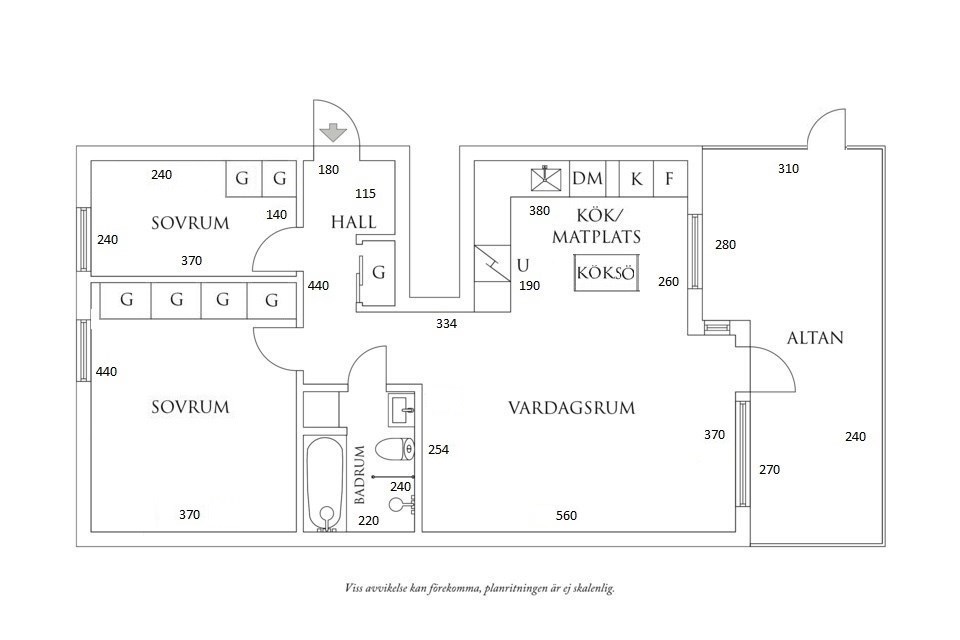 Planritning 1 Sjöbackevägen 16