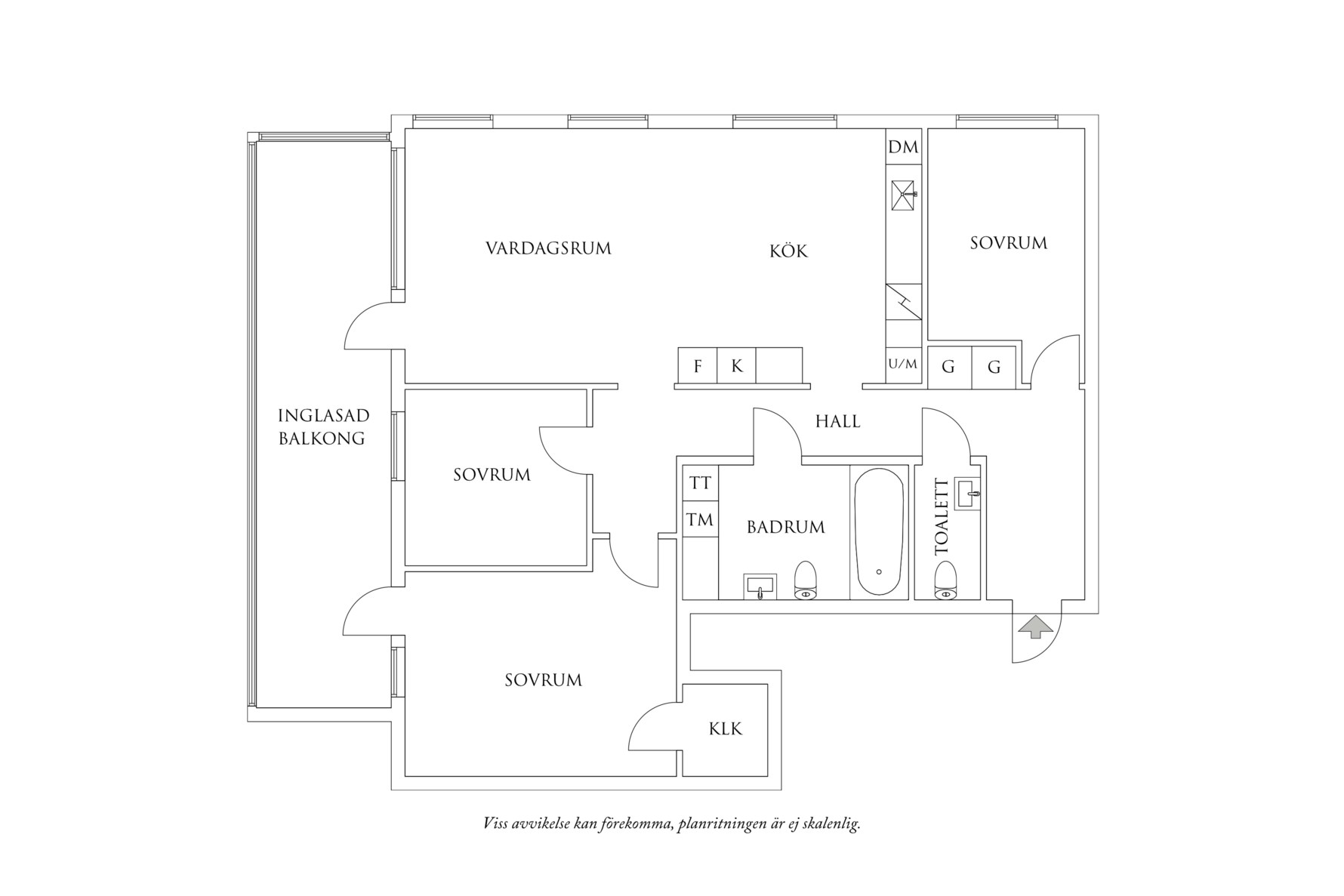 Planritning 1 Åby Allé 33