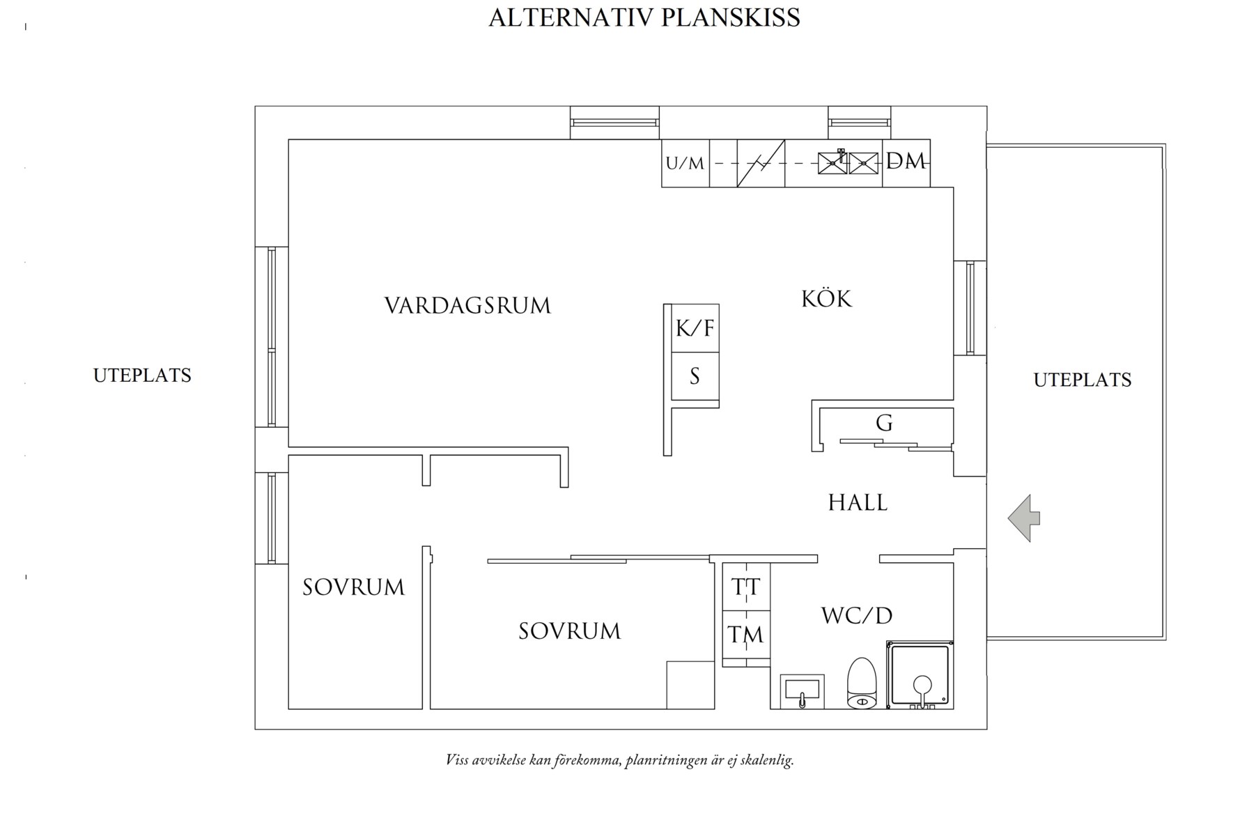 Planritning 2 Klåva Gårdsväg 5