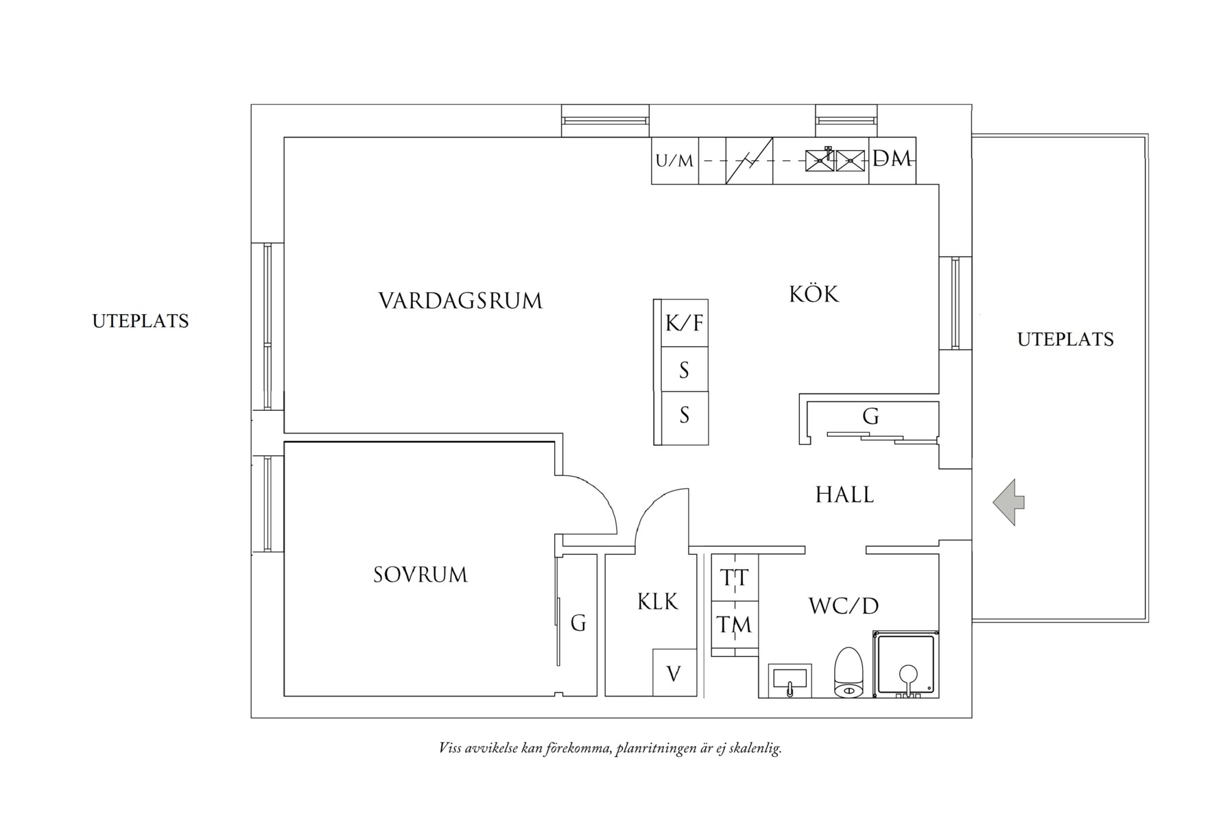 Planritning 1 Klåva Gårdsväg 5