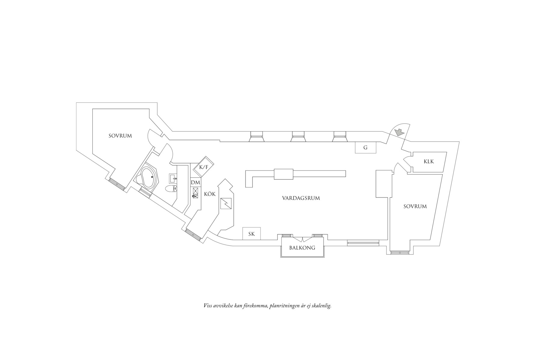 Planritning 1 Hvitfeldtsgatan 7C