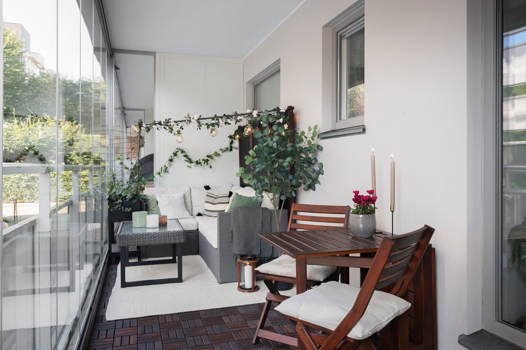 Inglasad balkong förlänger säsongen