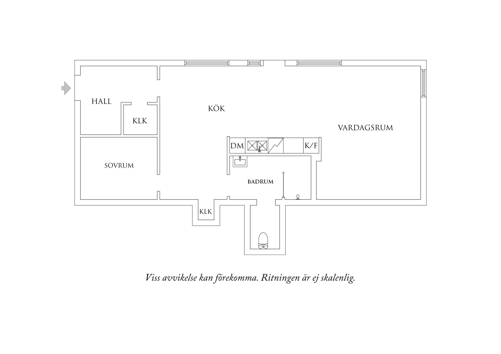 Planritning 1 Pontus Wiknersgatan 9B