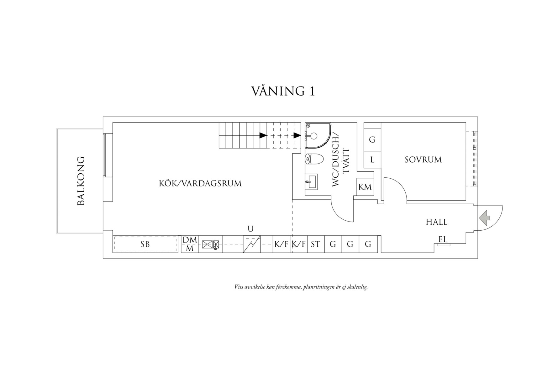 Planritning 1 Ebbe Lieberathsgatan 16C