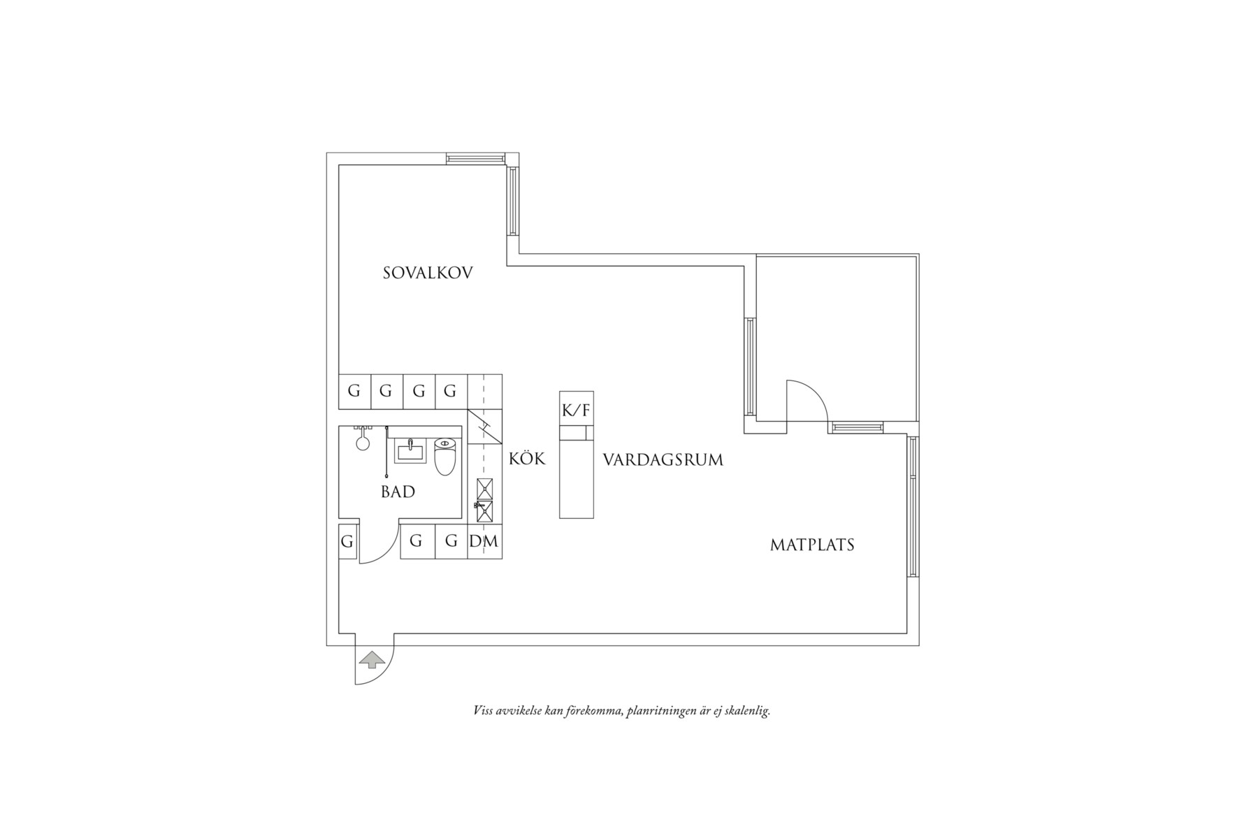 Planritning 1 Föreningsgatan 3B