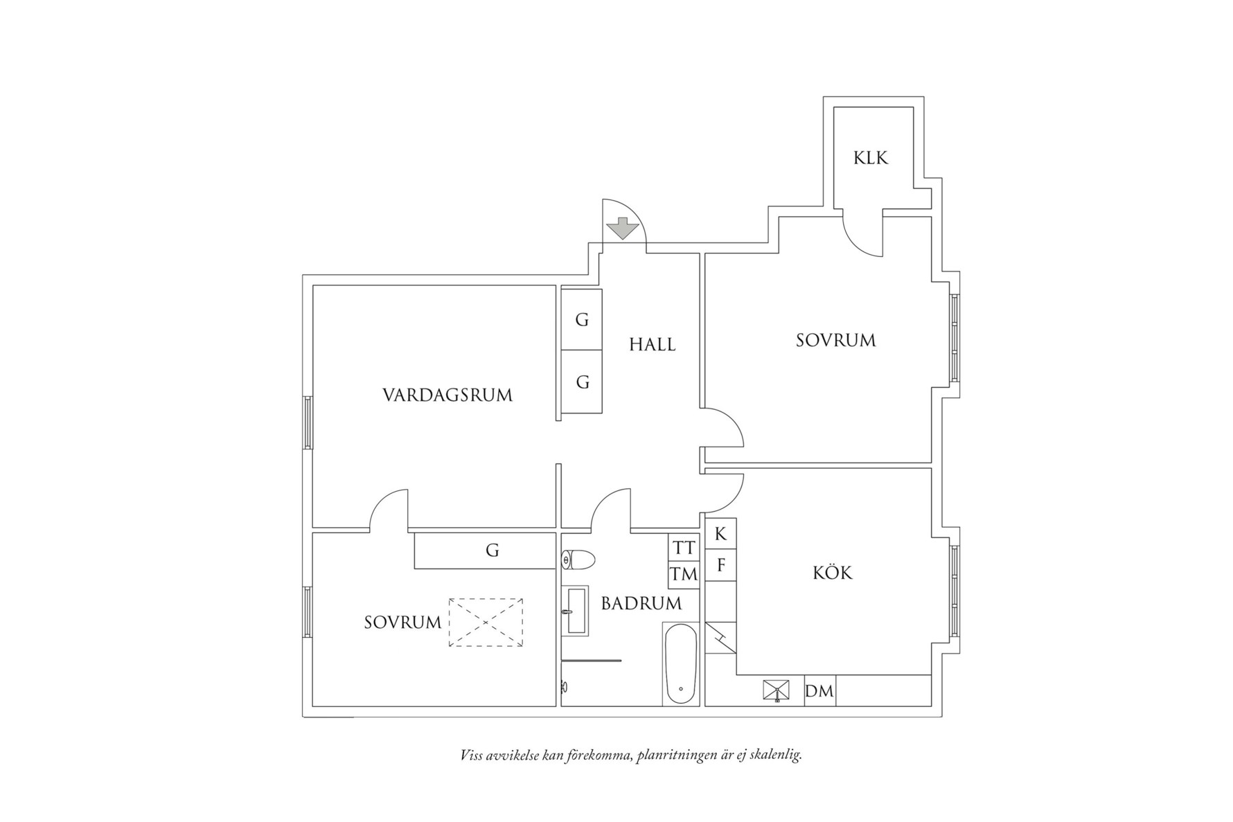 Planritning 1 Postgatan 3