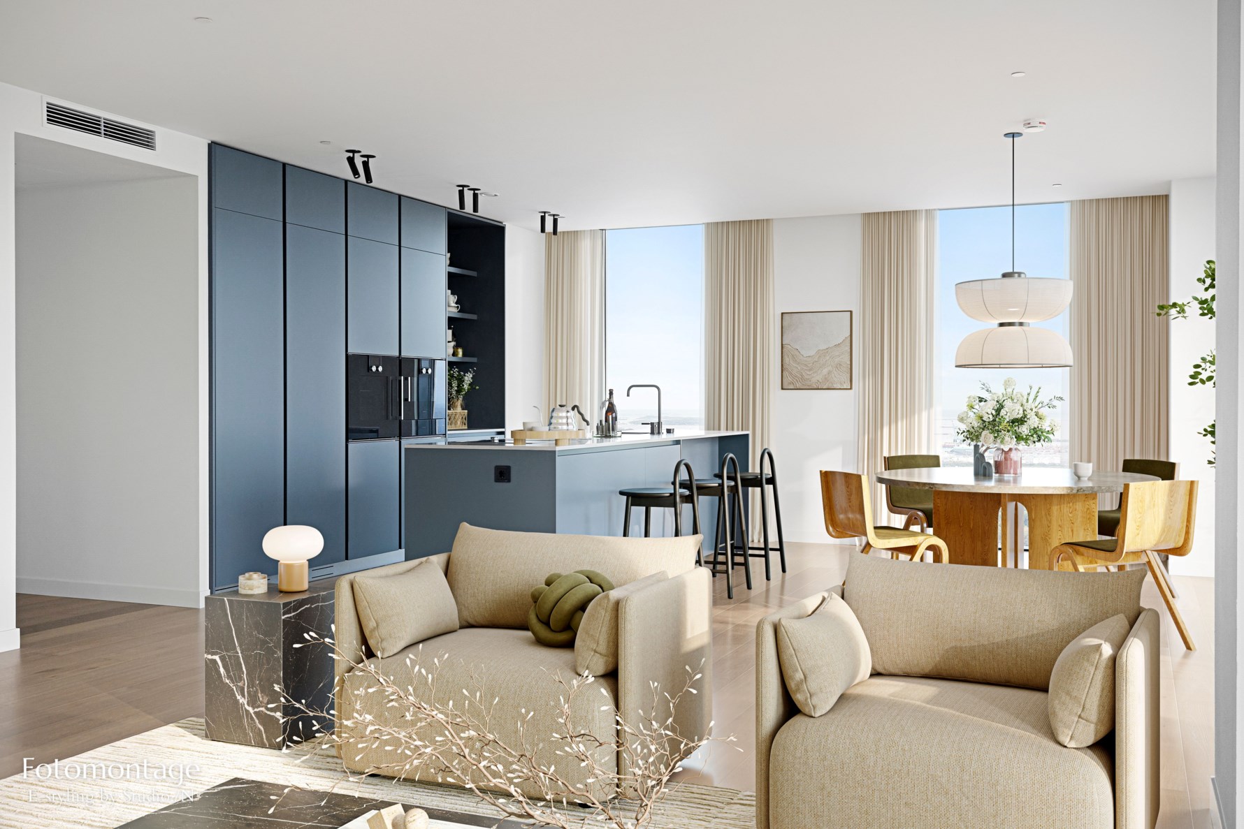 Bilden är ett fotomontage med e-styling