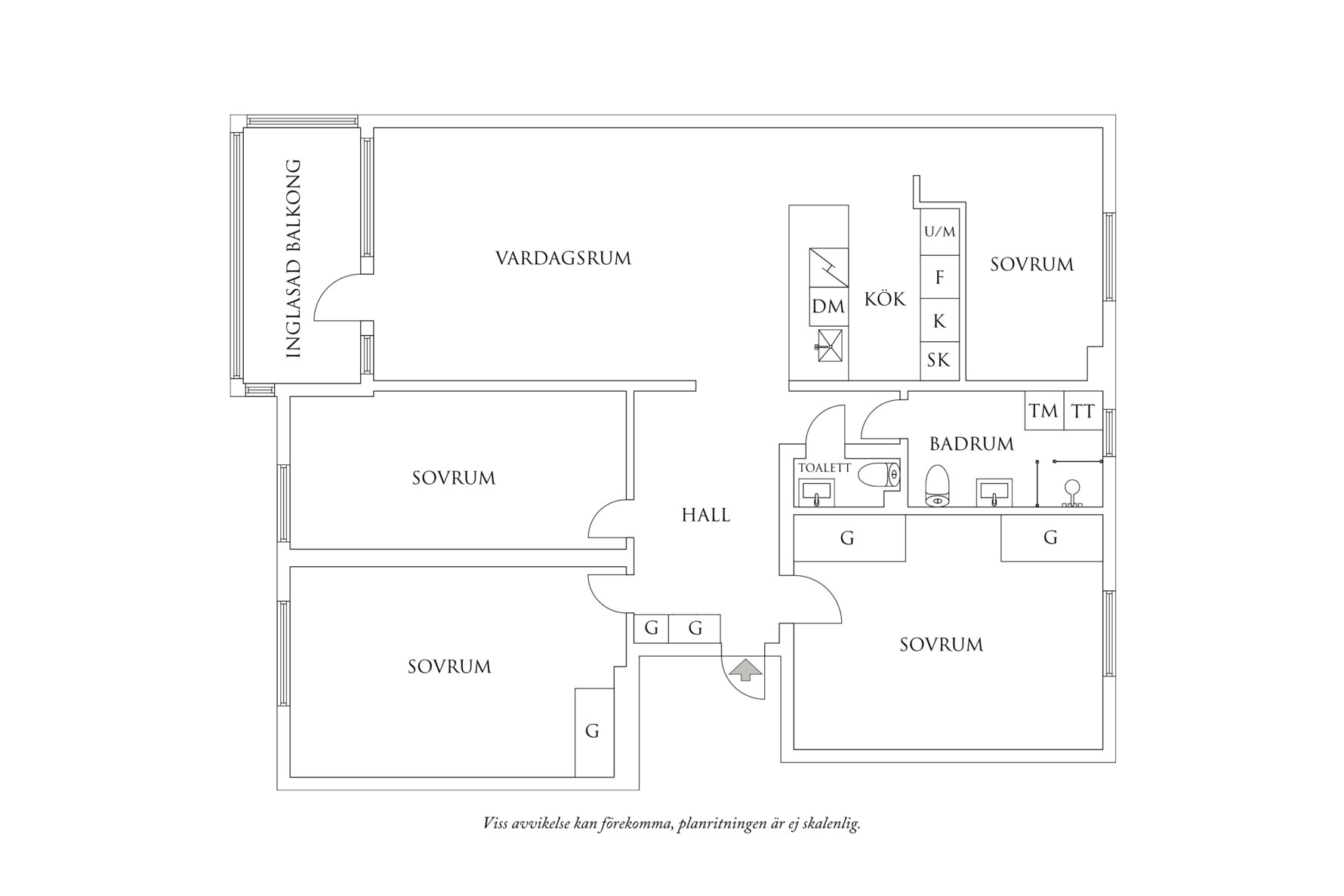 Planritning 1 Irisgatan 4A