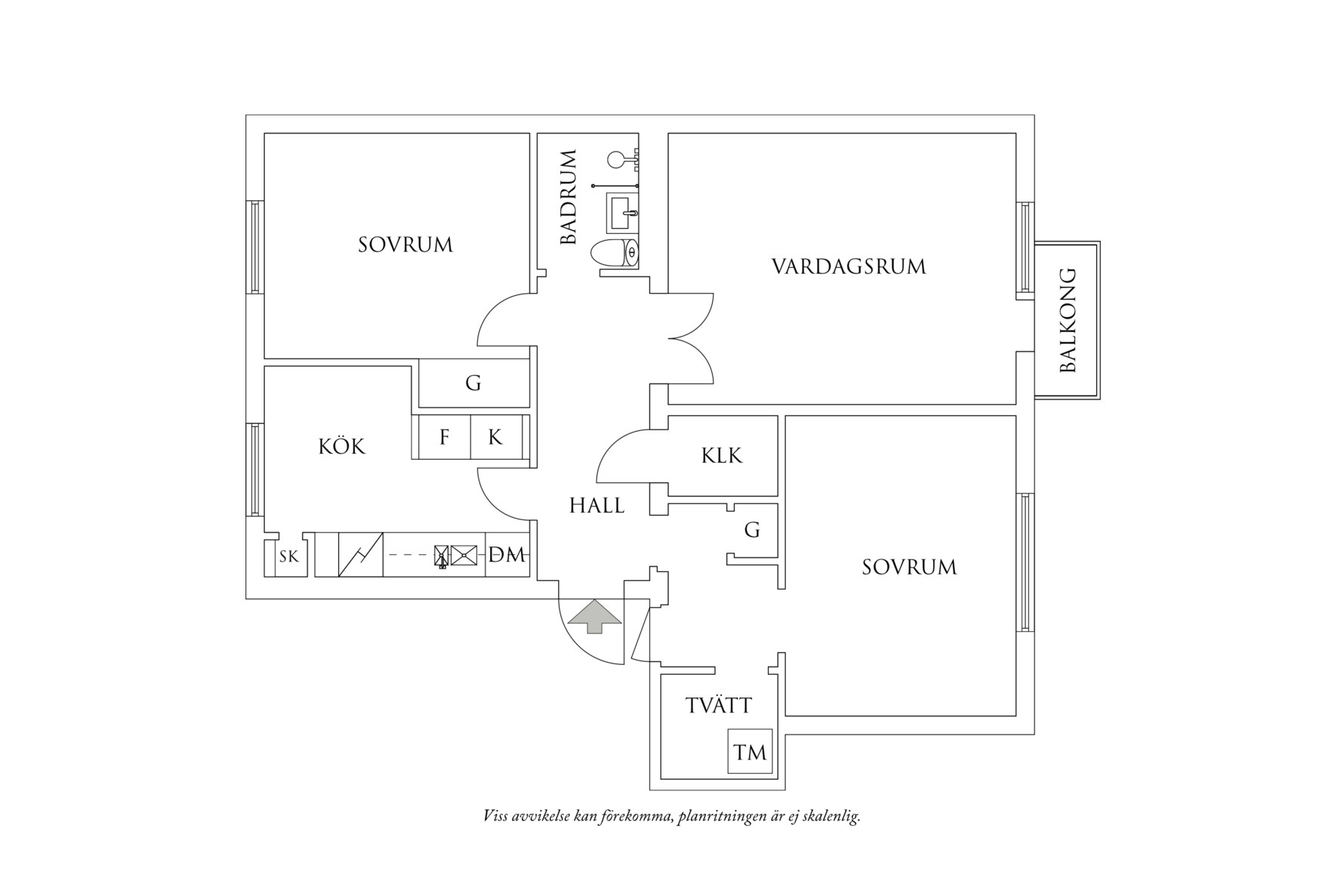Planritning 1 Vänortsgatan 2B