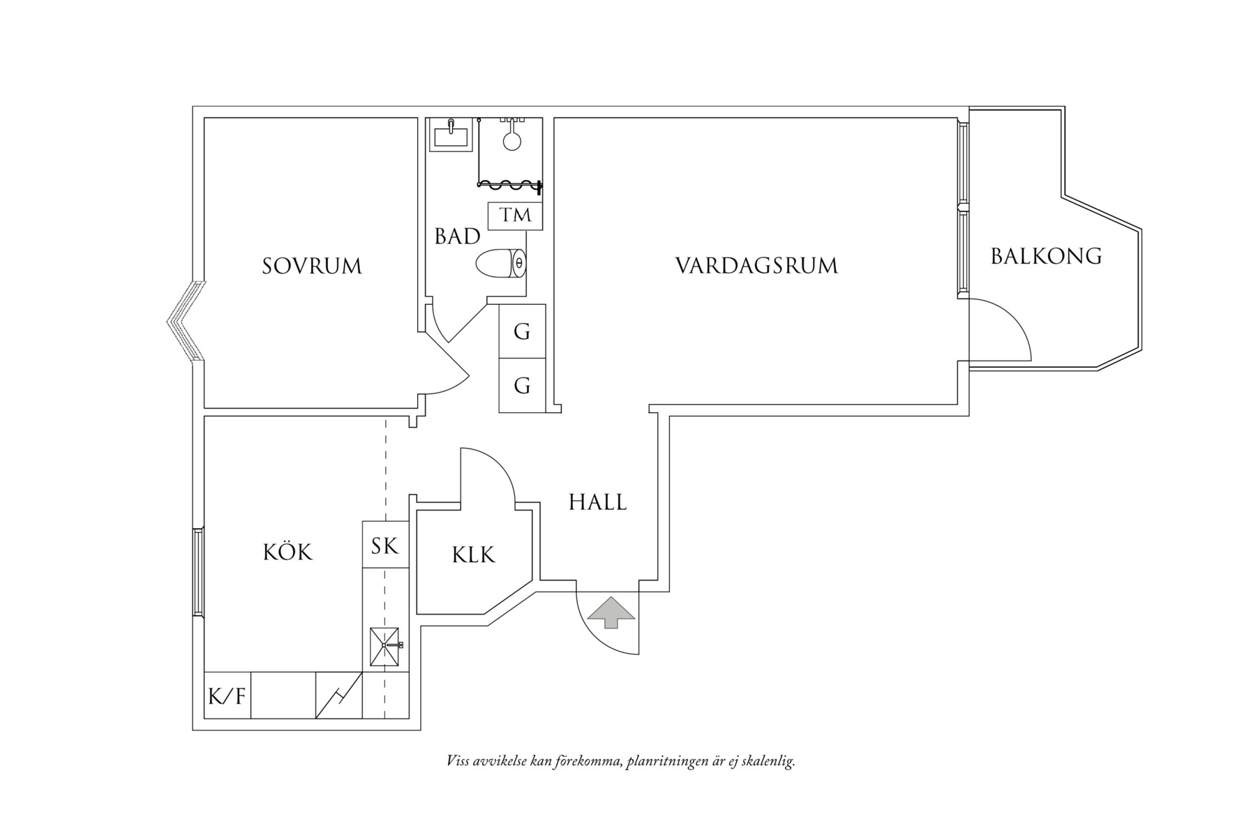 Planritning 1 Piltegatan 3A