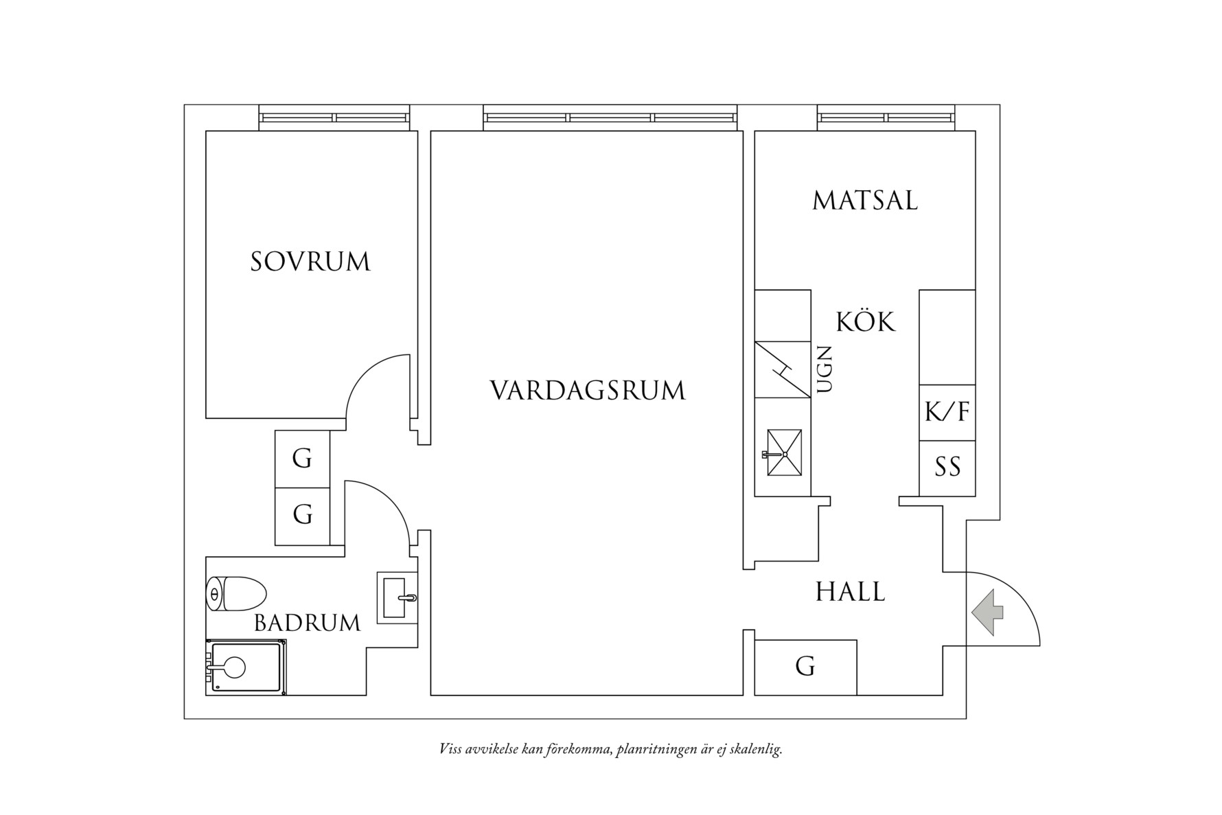 Planritning 1 Spaldingsgatan 5