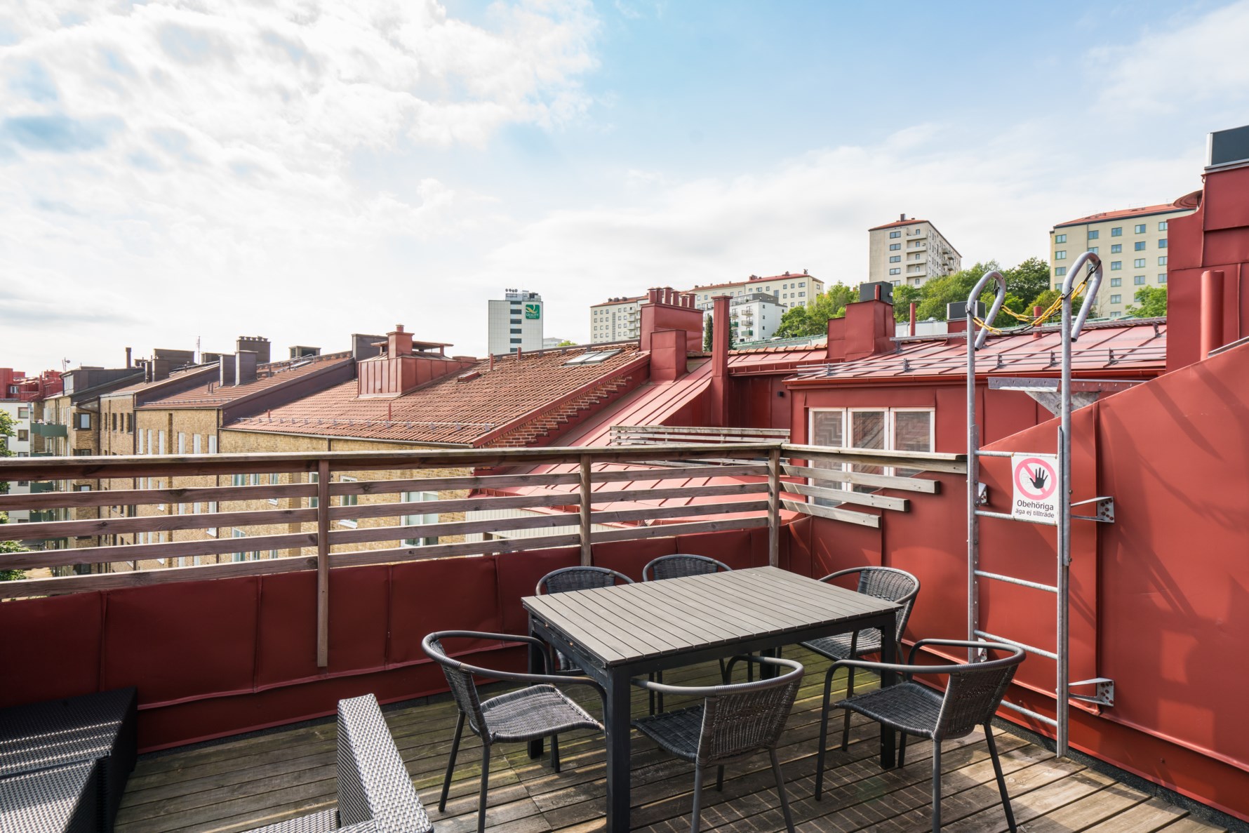 Föreningens fantastiska takterrass!