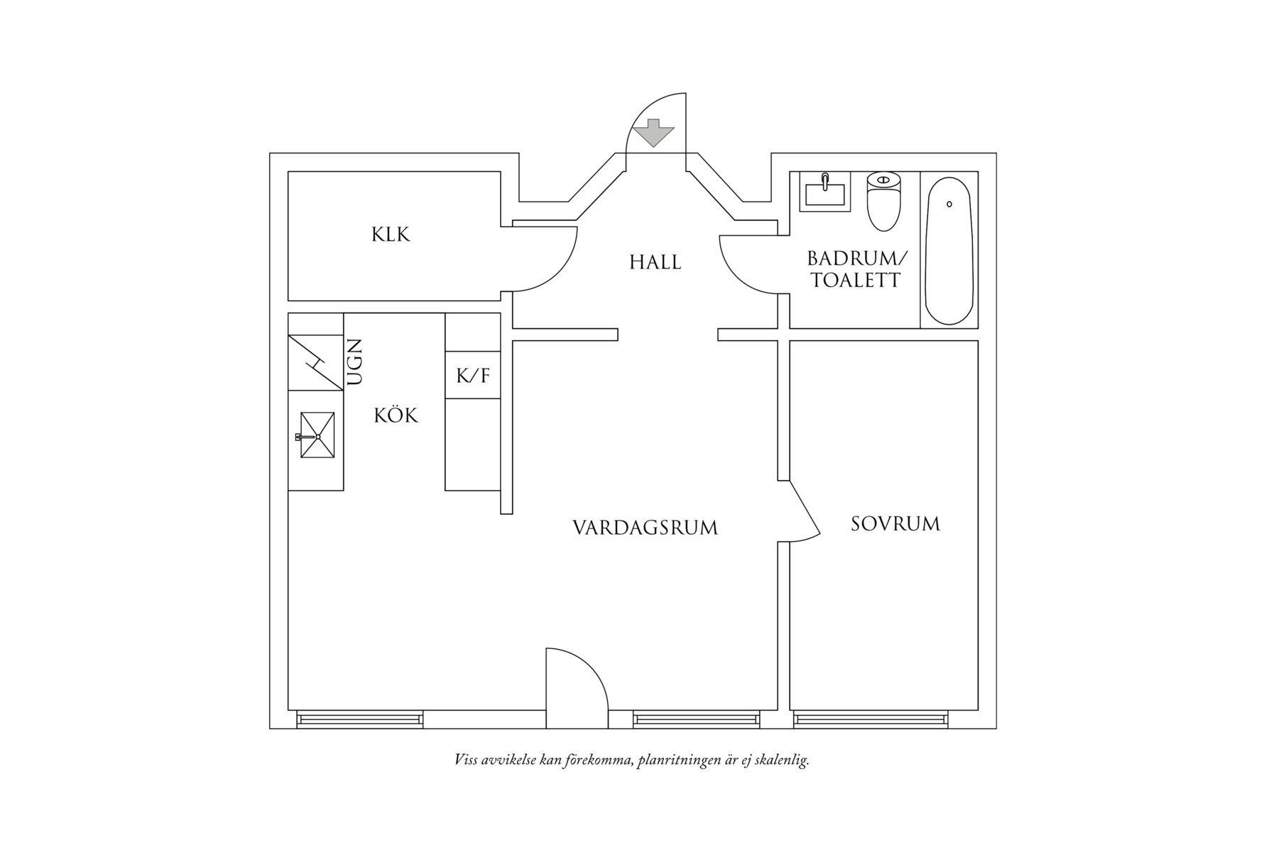 Planritning 1 Ostgatan 4