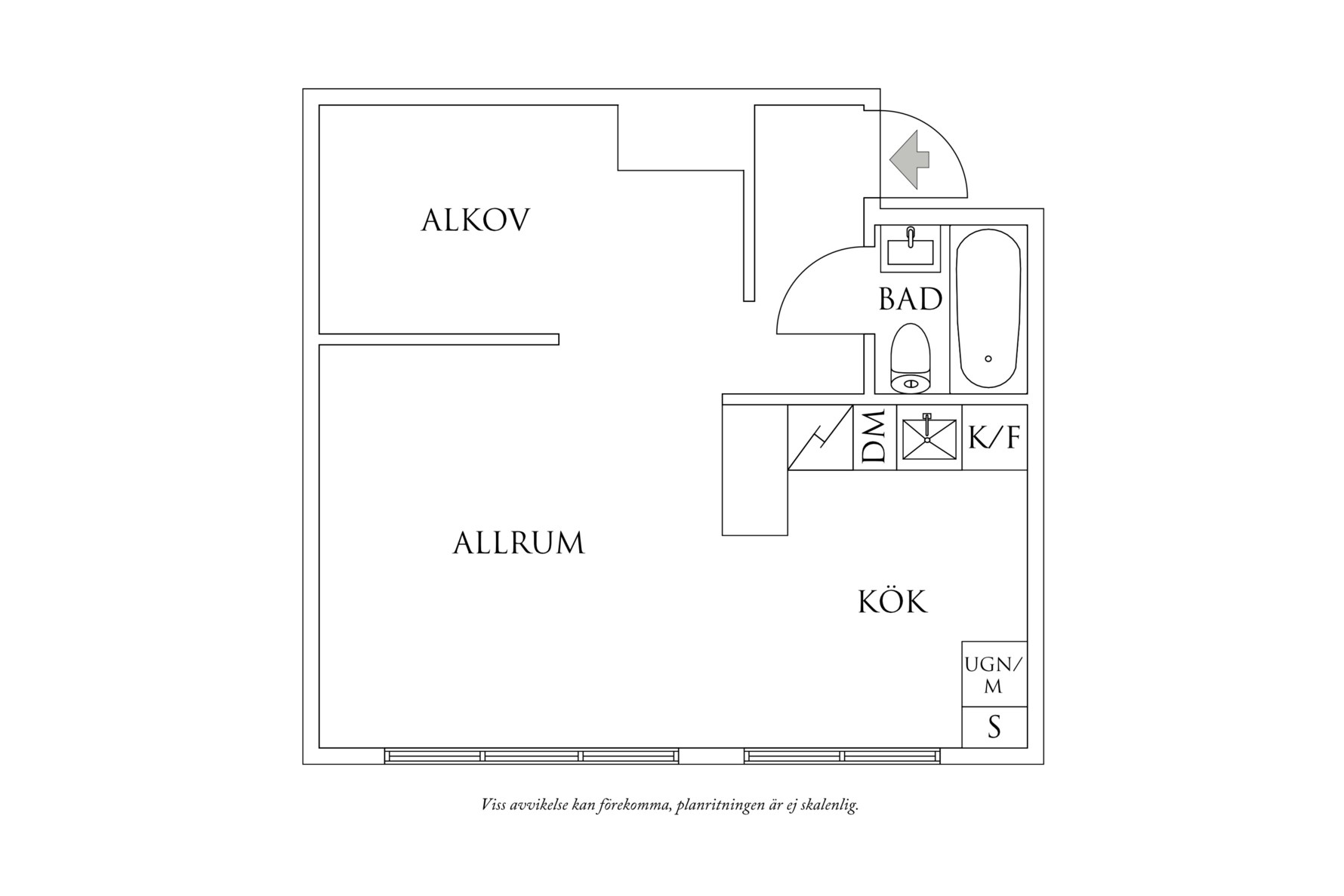 Planritning 1 Eklandagatan 23A