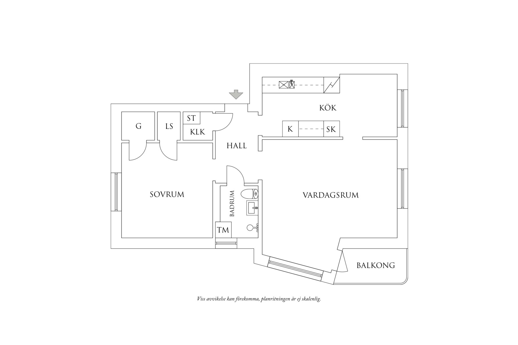 Planritning 1 Iskällareliden 9B
