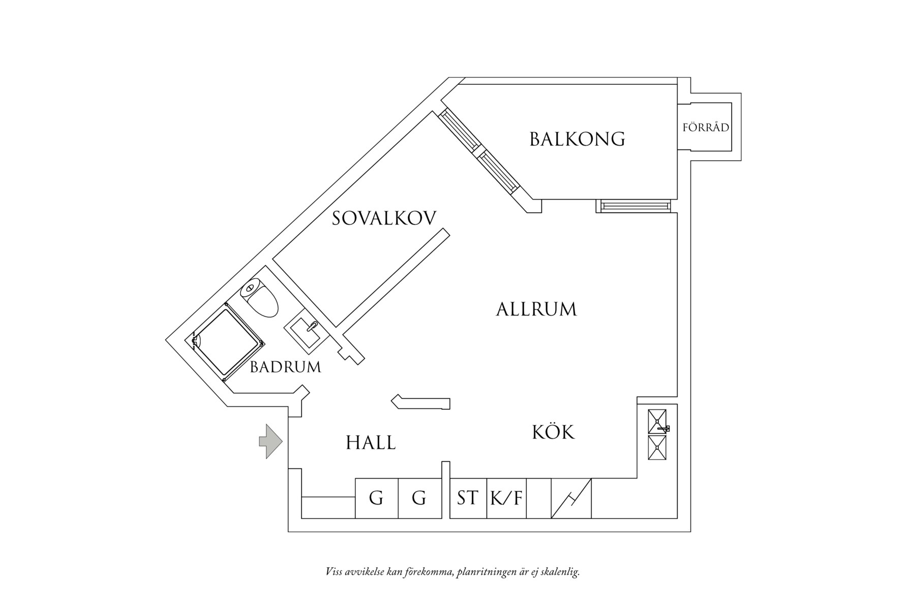 Planritning 1 Fyrmästaregången 16