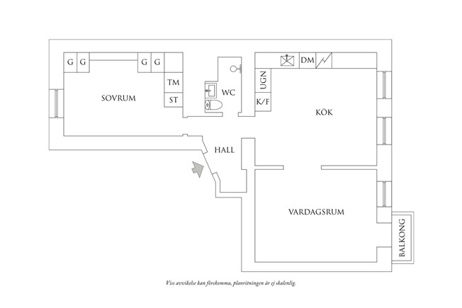 Planritning 1 Kastellgatan 18A