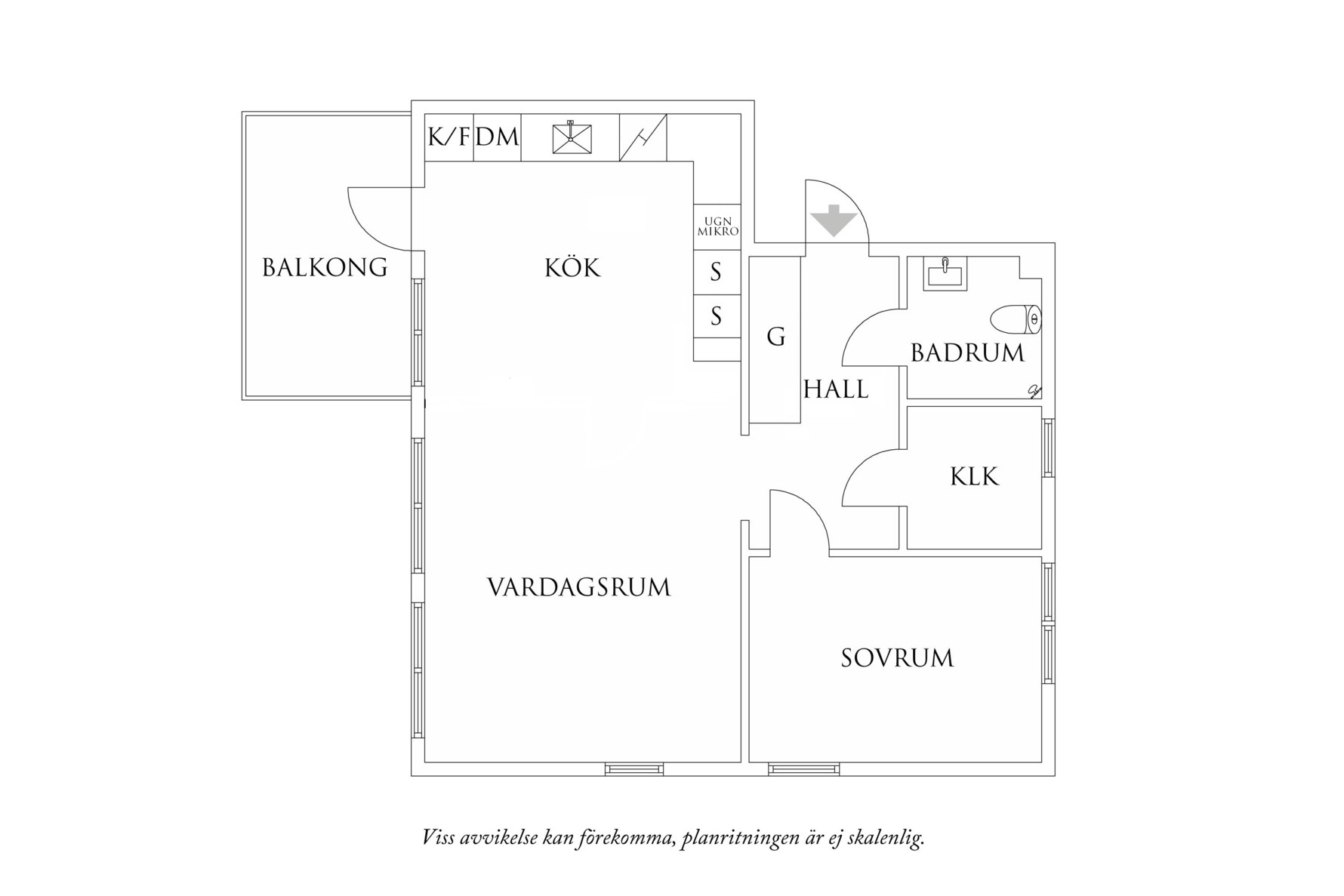 Planritning 1 Ljungbackegatan 6