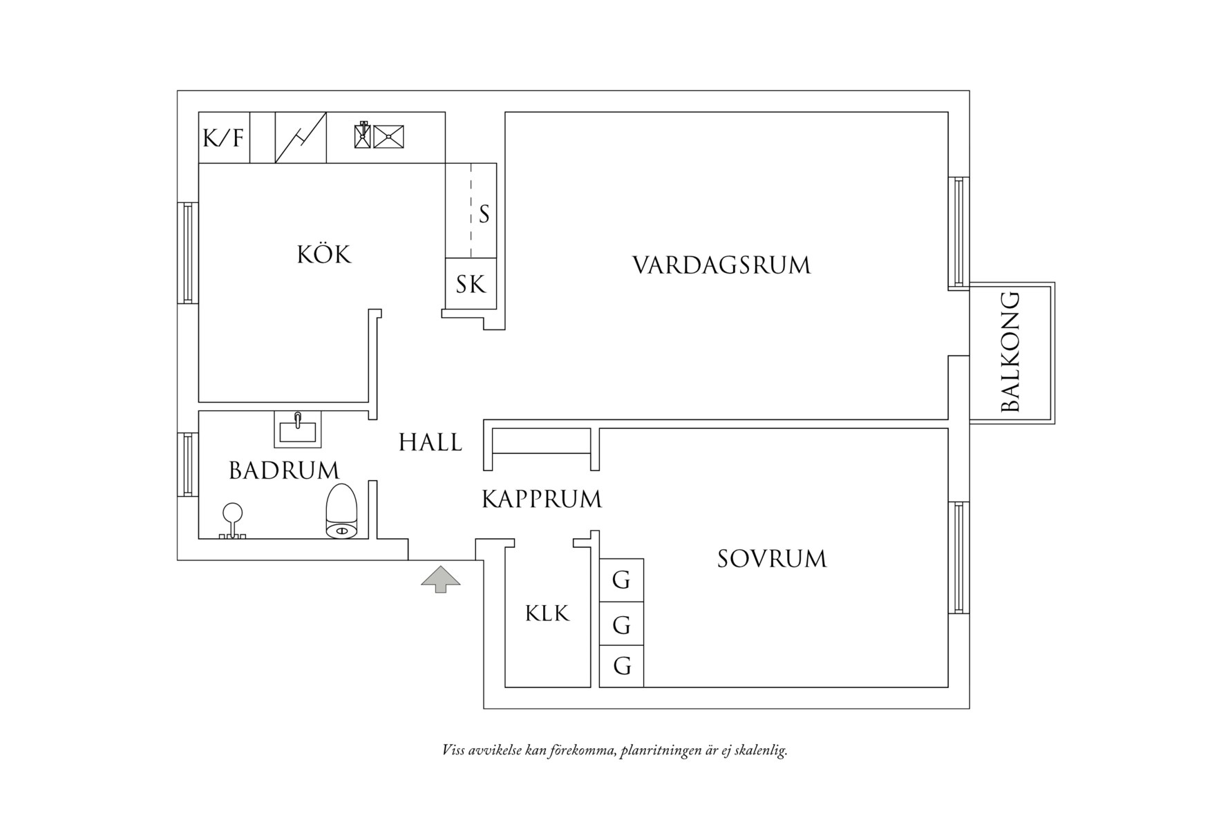 Planritning 1 Ernst Torulfsgatan 8A