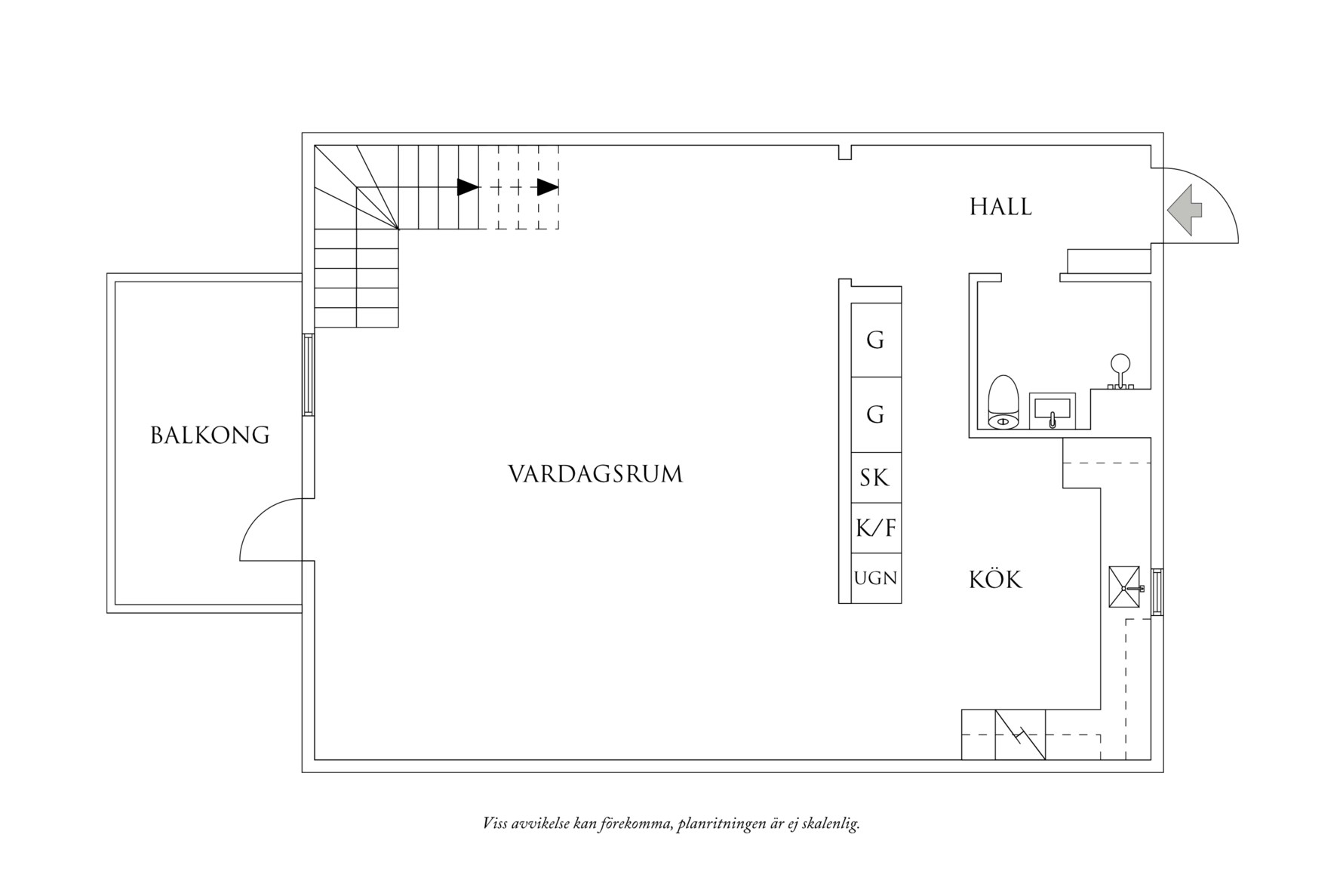 Planritning 1 Klippan 1H