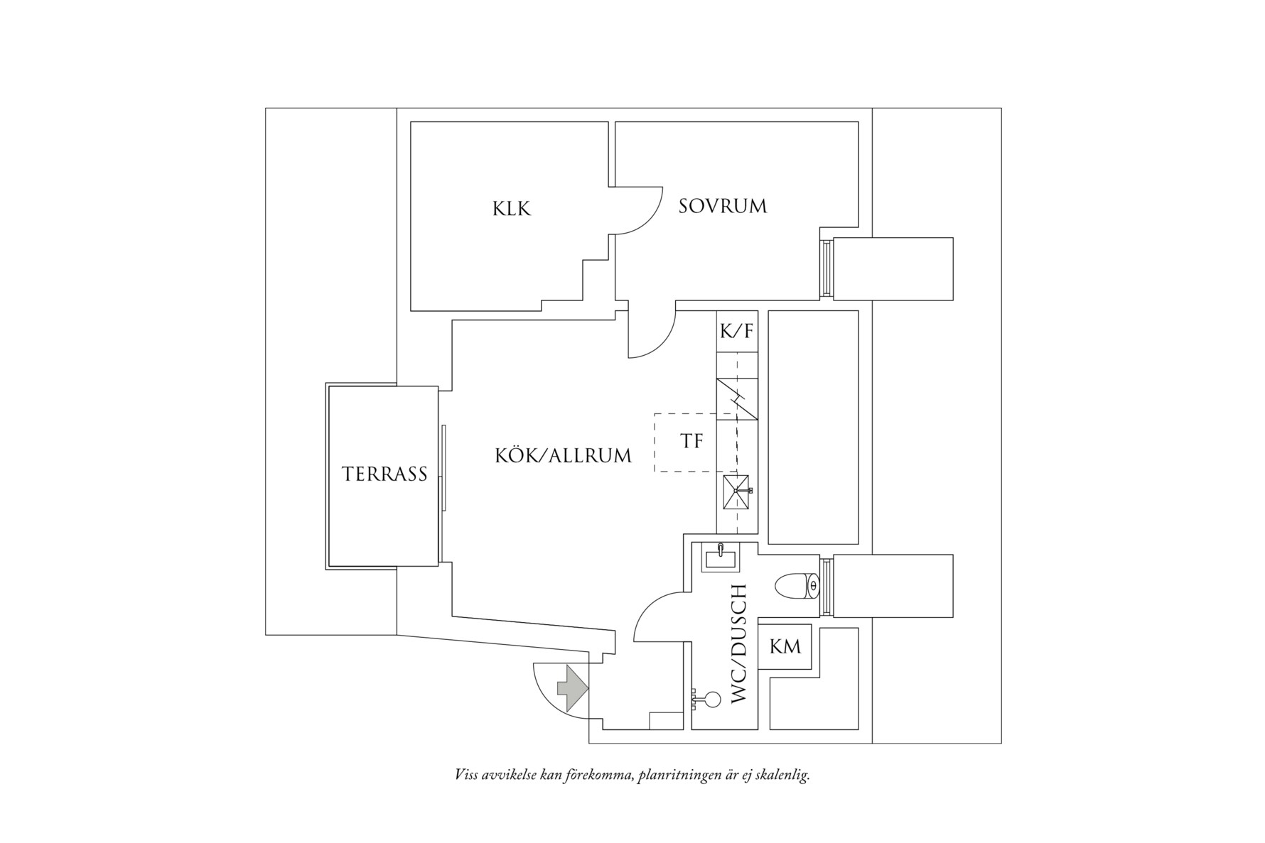 Planritning 1 Skillnadsgatan 58B