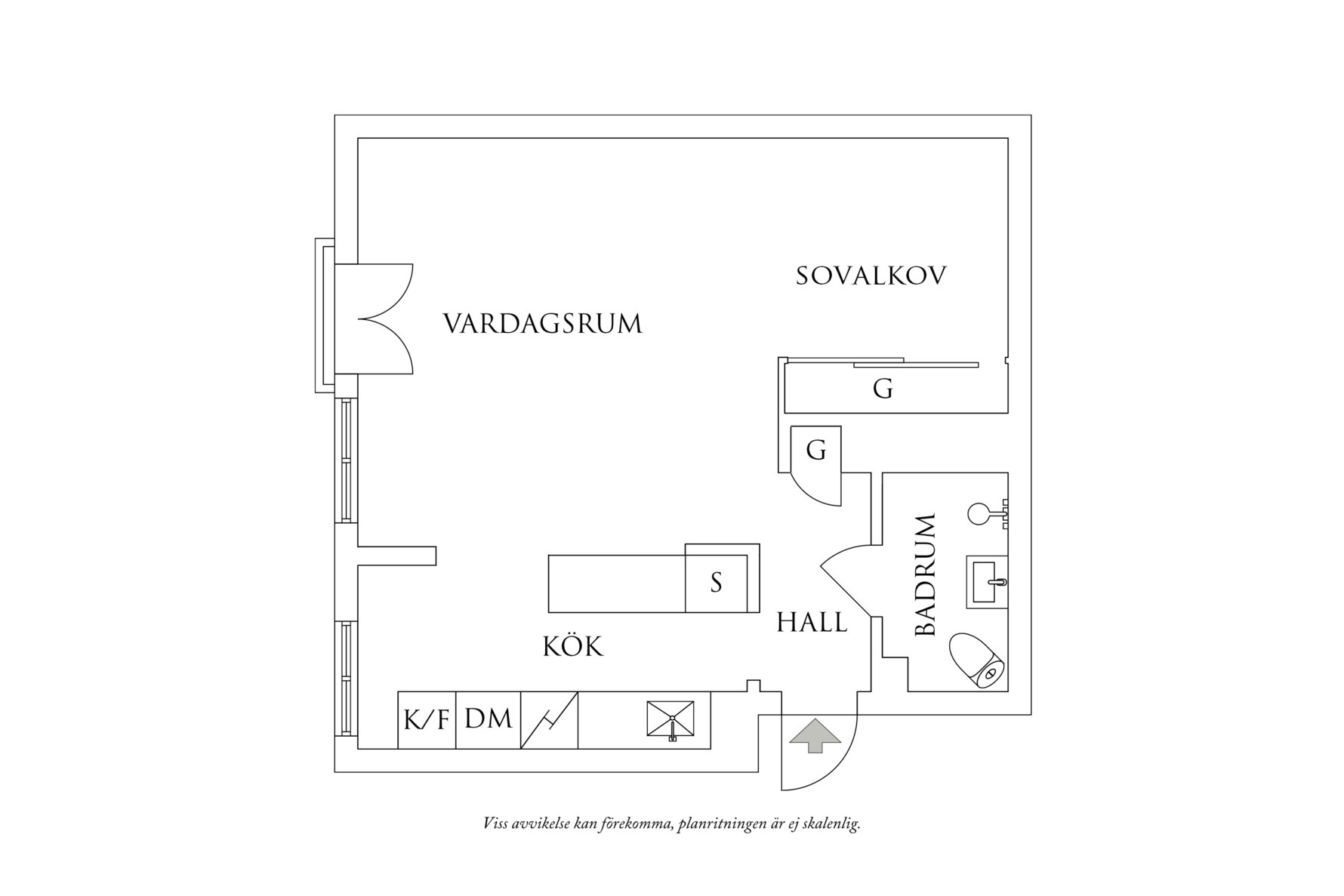 Planritning 1 Eklandagatan 45B