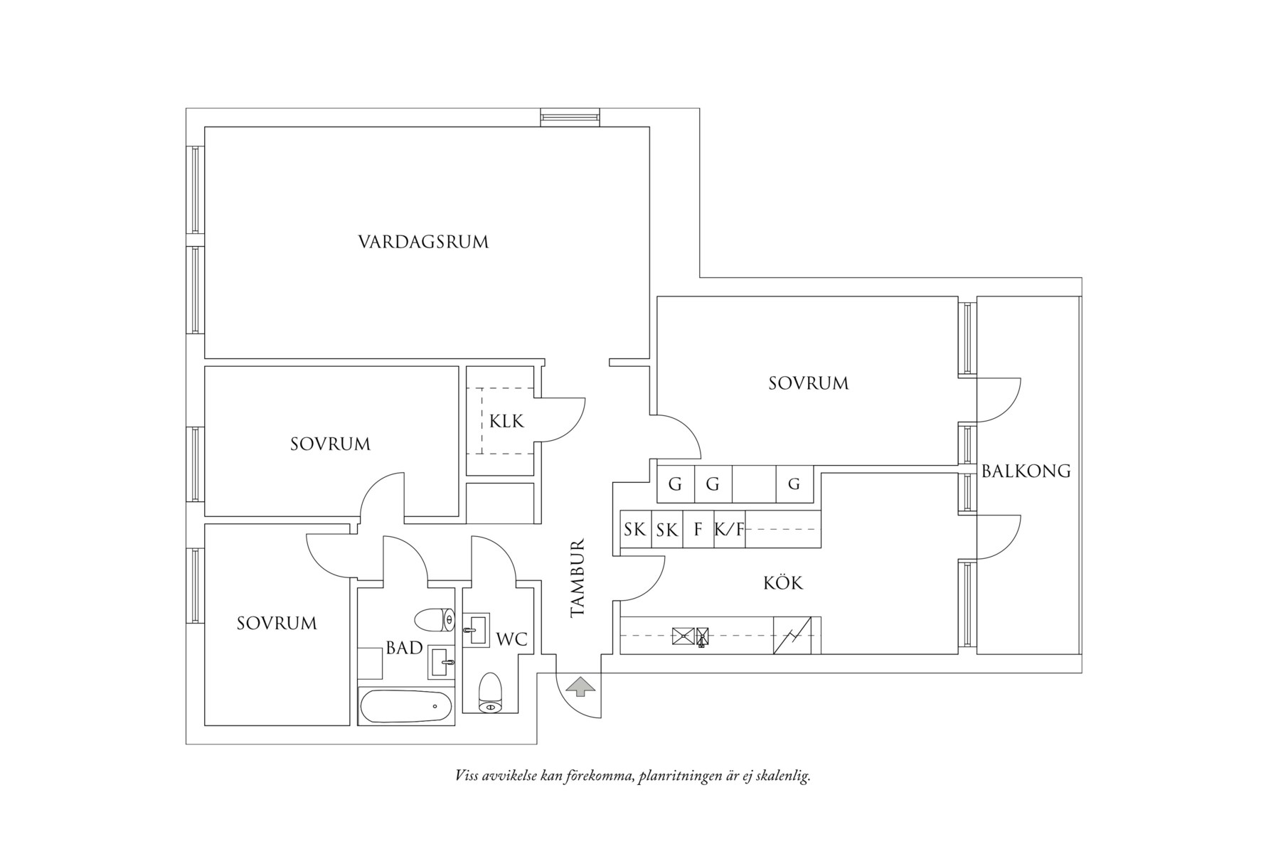 Planritning 1 Masthuggsliden 16