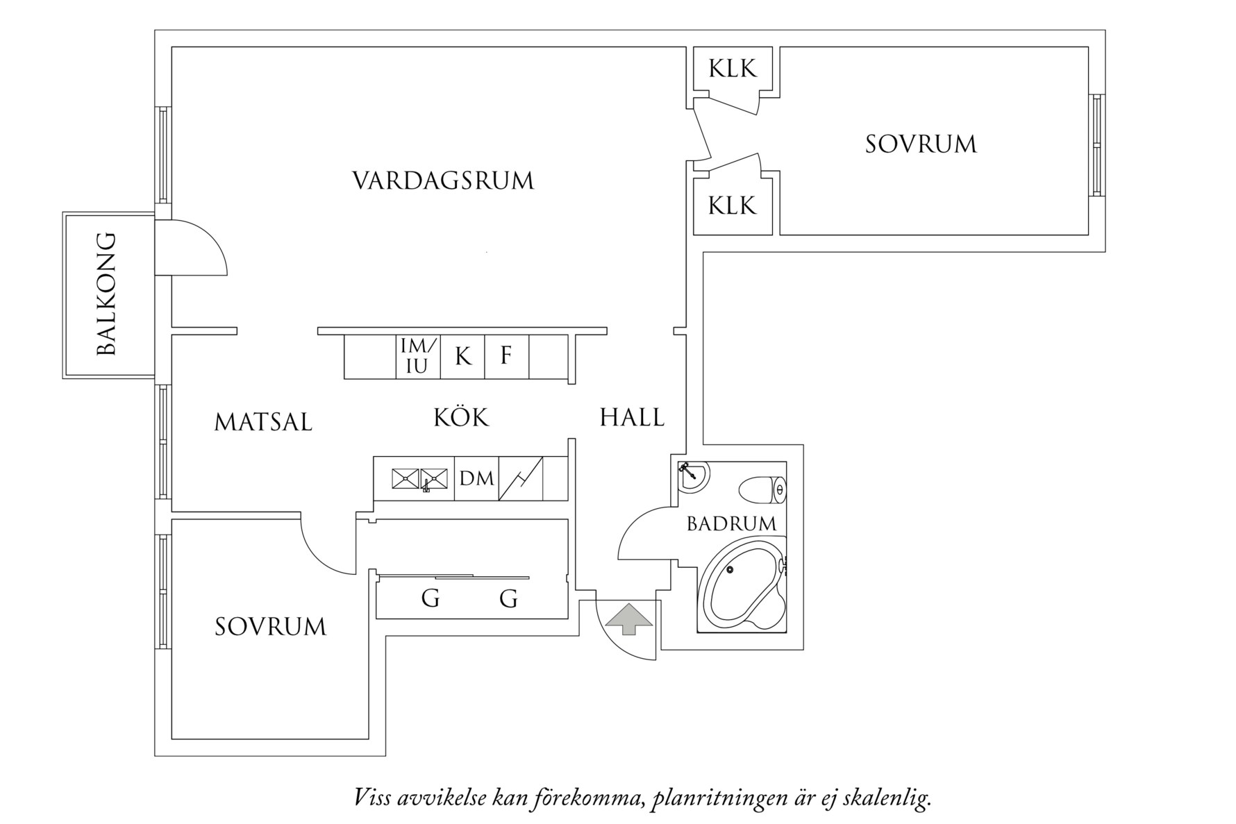 Planritning 1 Gibraltargatan 64