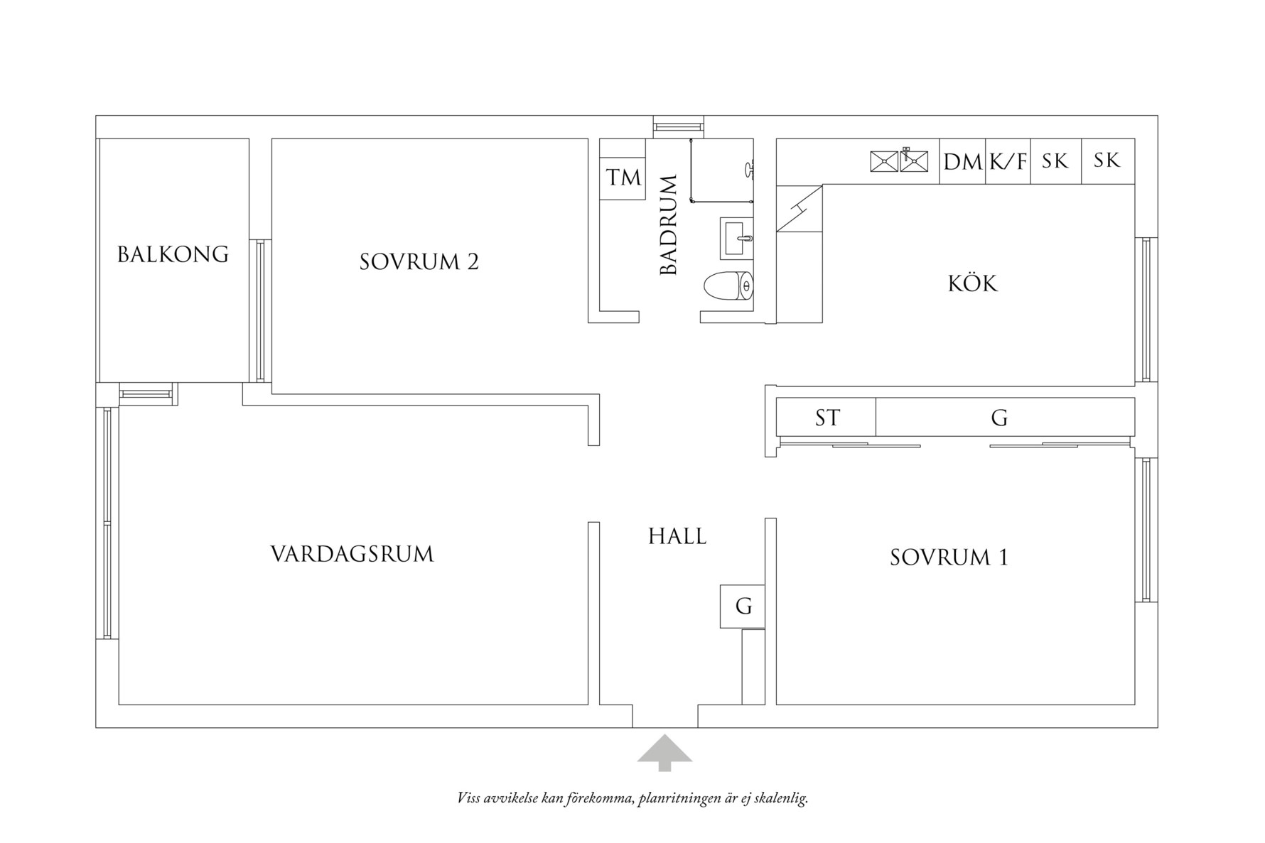 Planritning 1 Föreningsgatan 3B